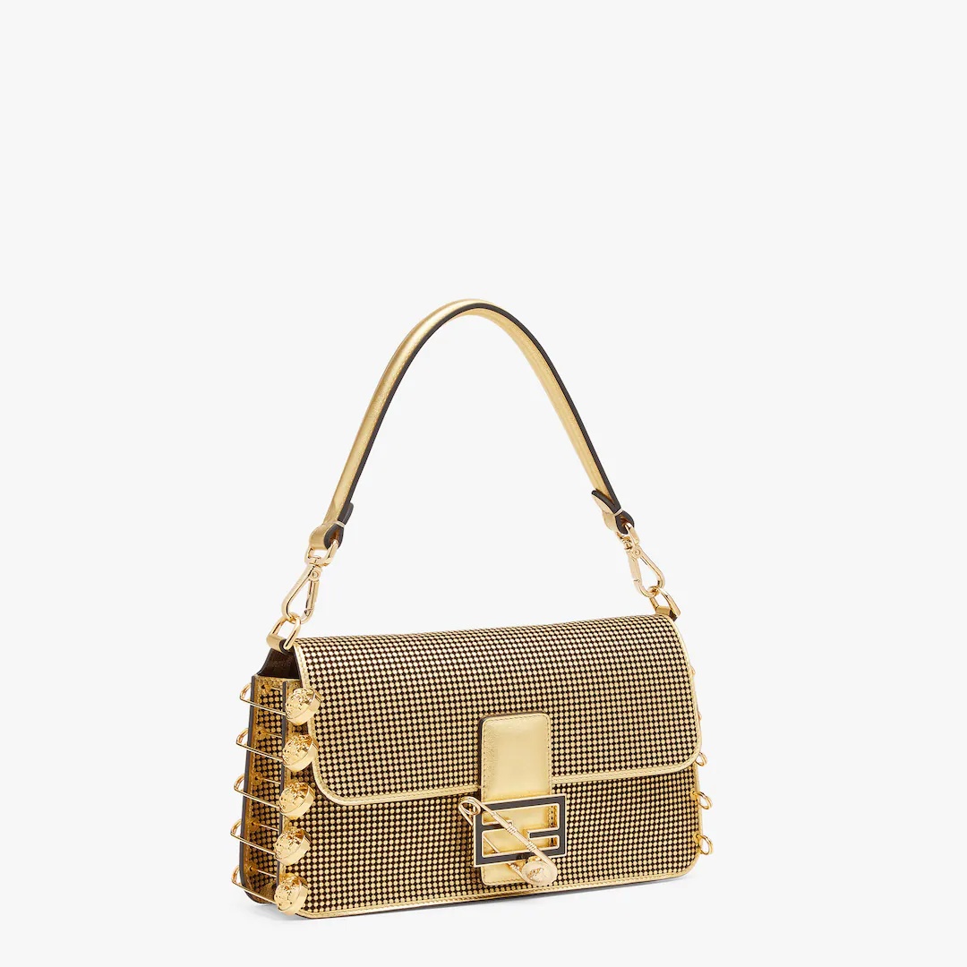 Fendace bag in gold perforated leather - 2