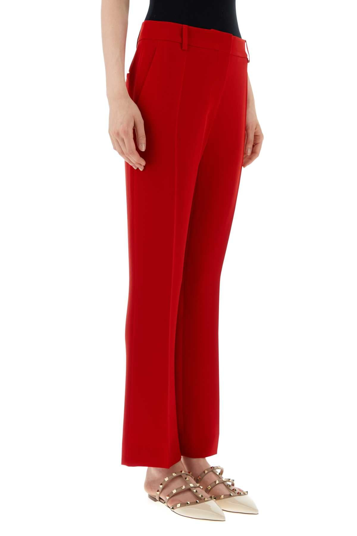 Valentino Garavani Women Red Cady Pant - 3