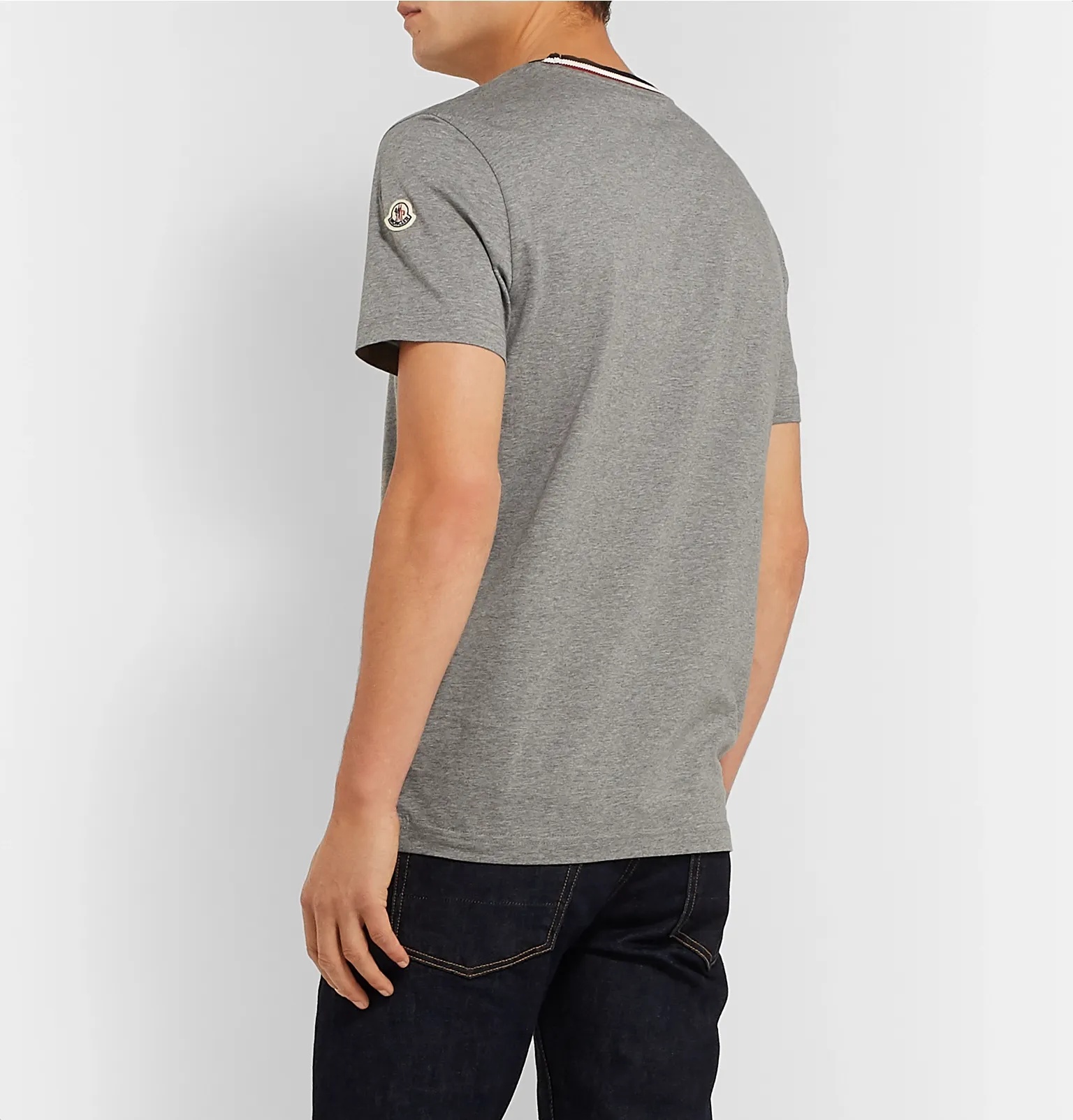 Logo-Appliquéd Stripe-Trimmed Cotton-Jersey T-Shirt - 5