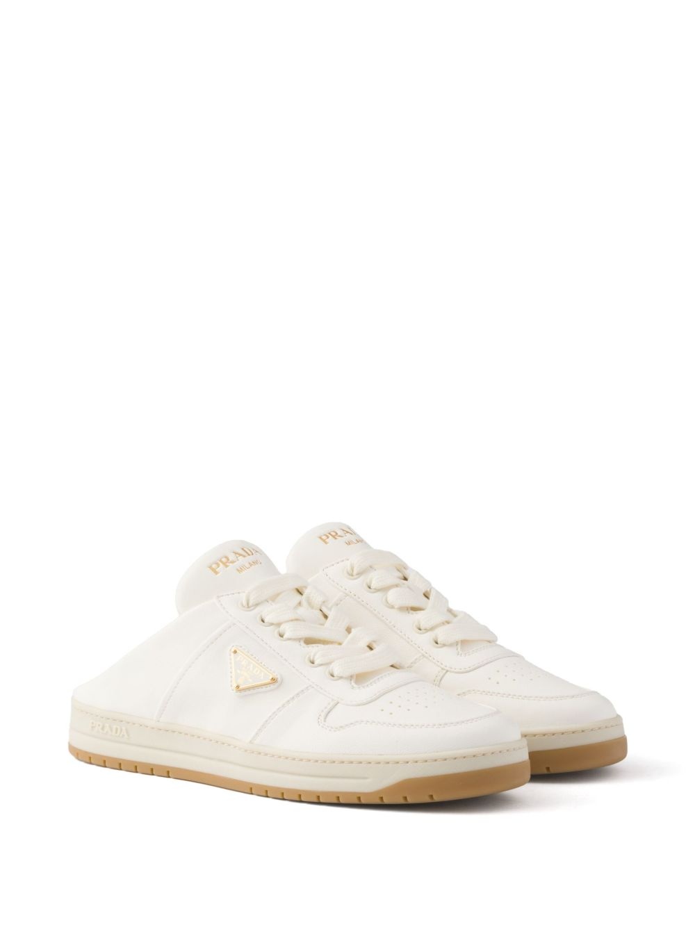leather sneaker mules - 2
