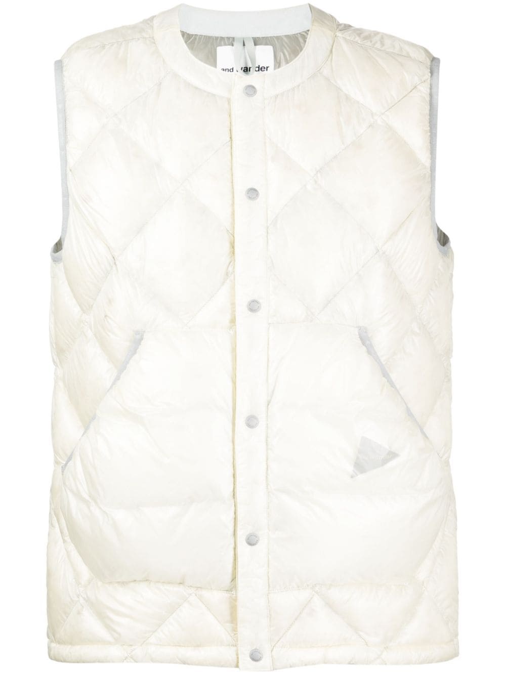 diamond-quilted padded gilet - 1