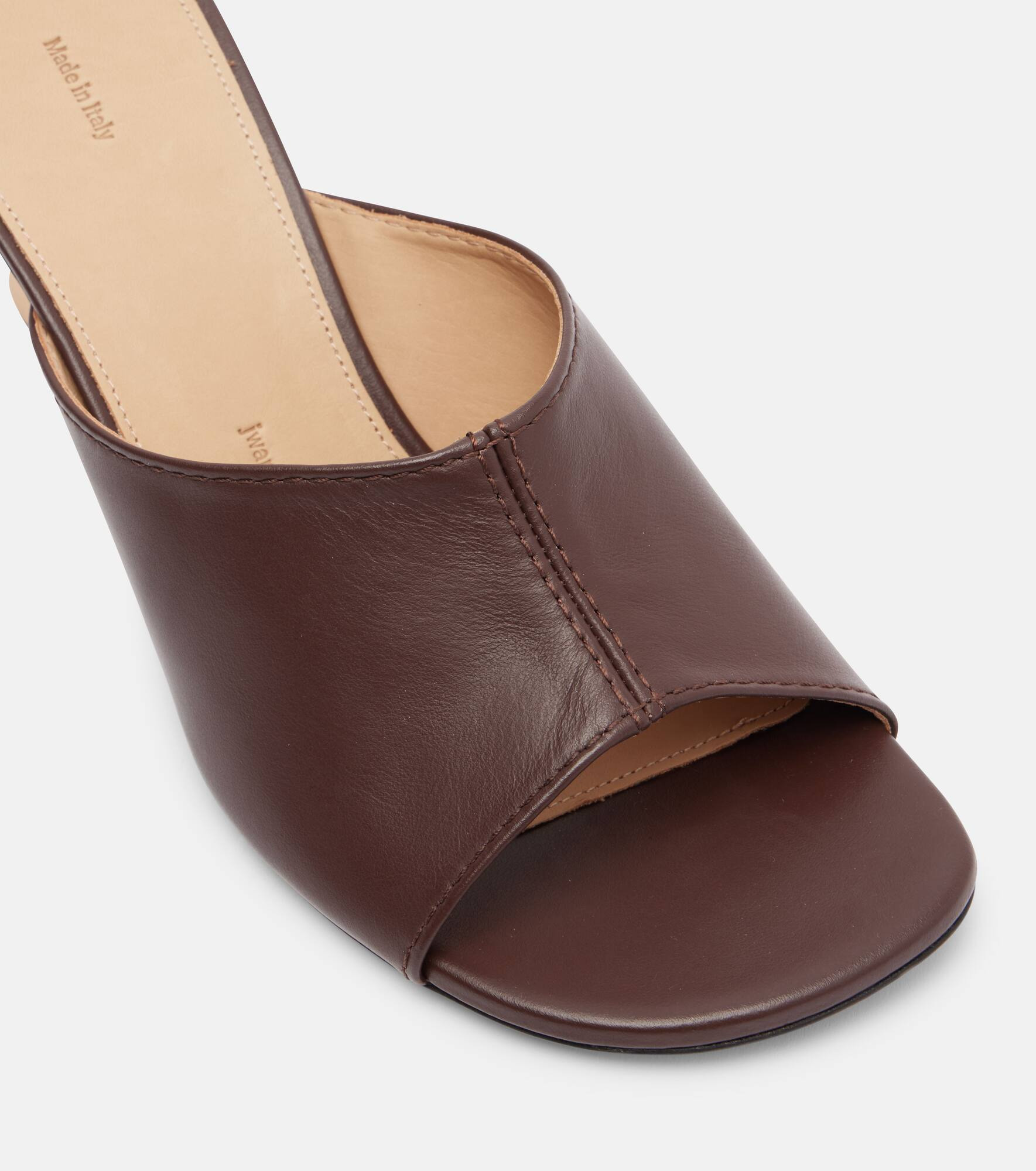 Stitch leather mules - 5