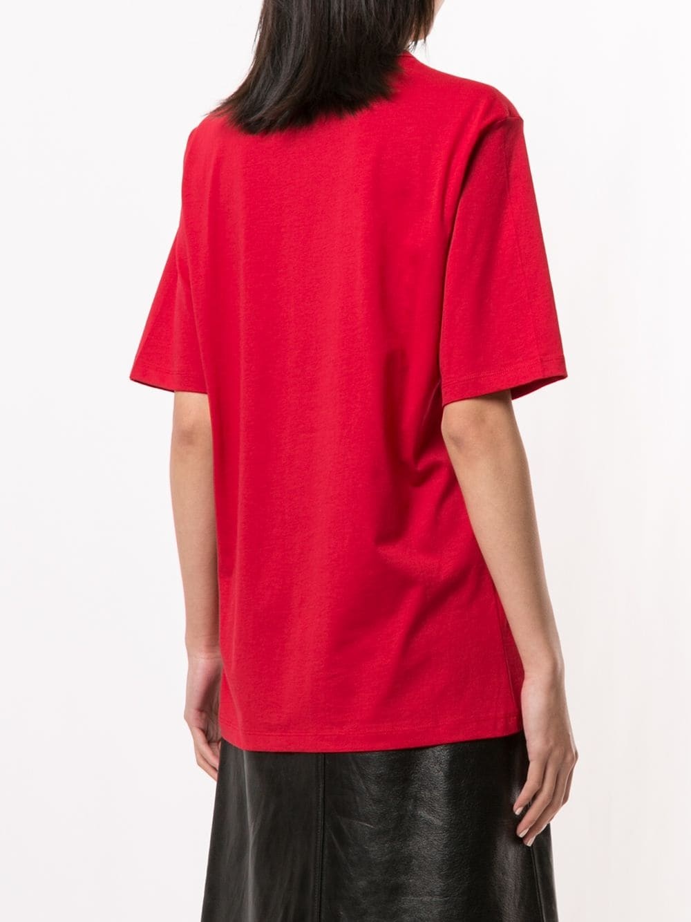 contrast logo print T-shirt - 4