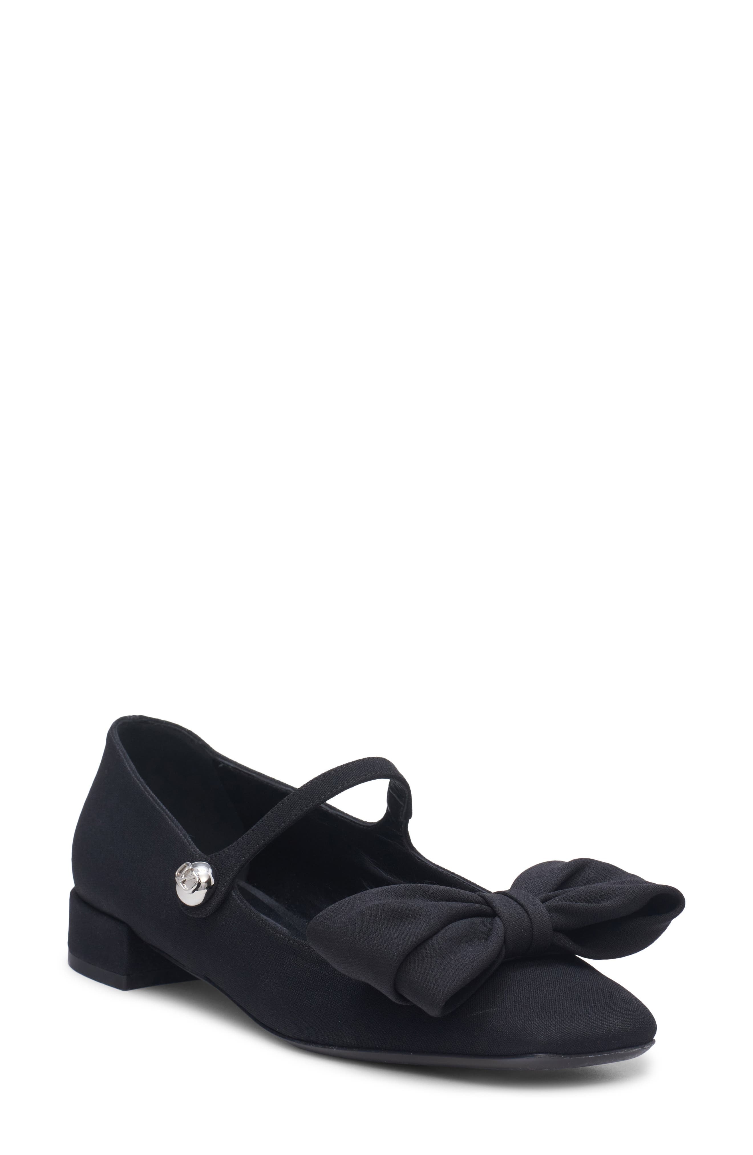 Valentino Garavani Bow Mary Jane Flat in Nero at Nordstrom - 1
