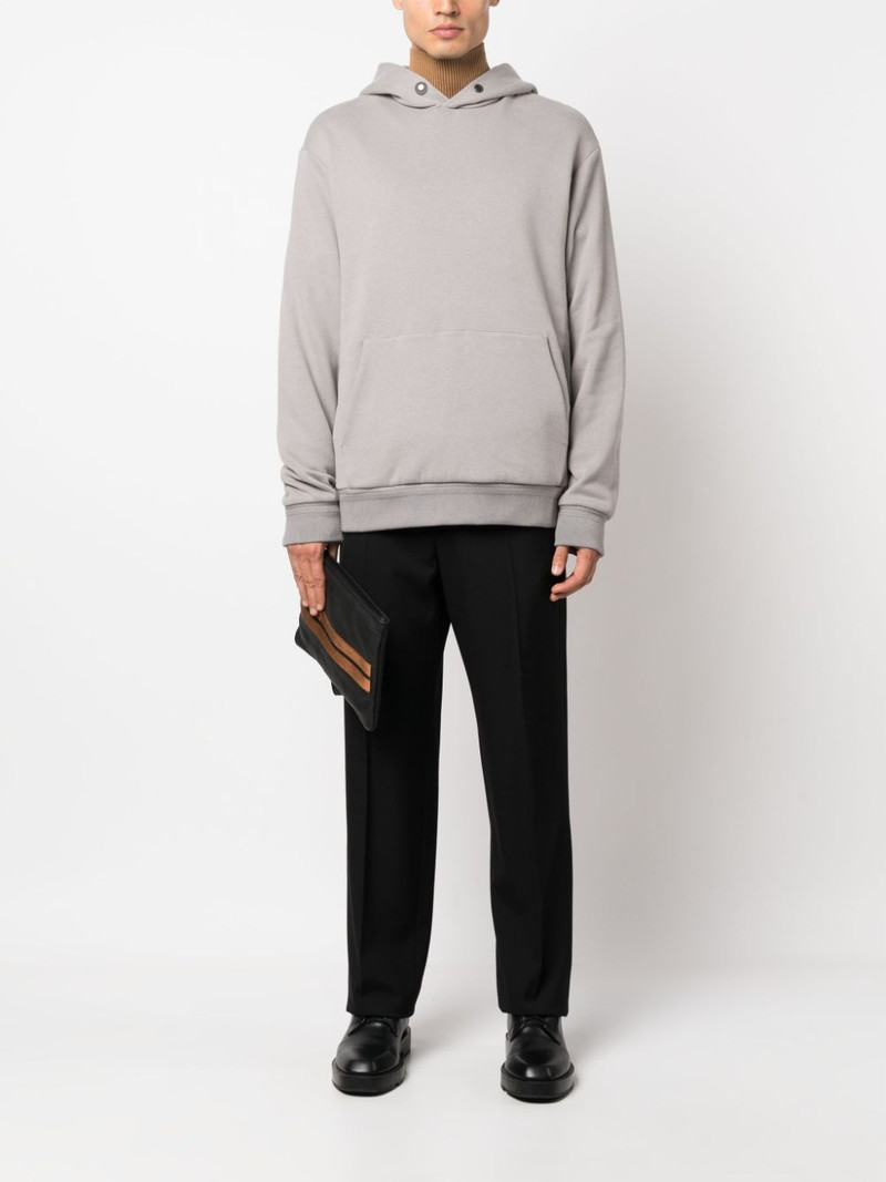 ZEGNA slouchy-hood cotton blend hoodie outlook