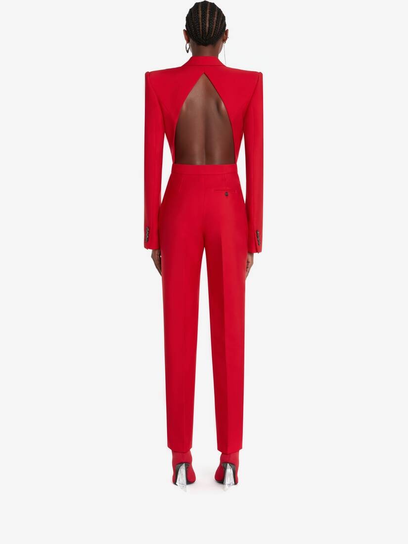 All-in-one Tailored Suit in Lust Red - 4