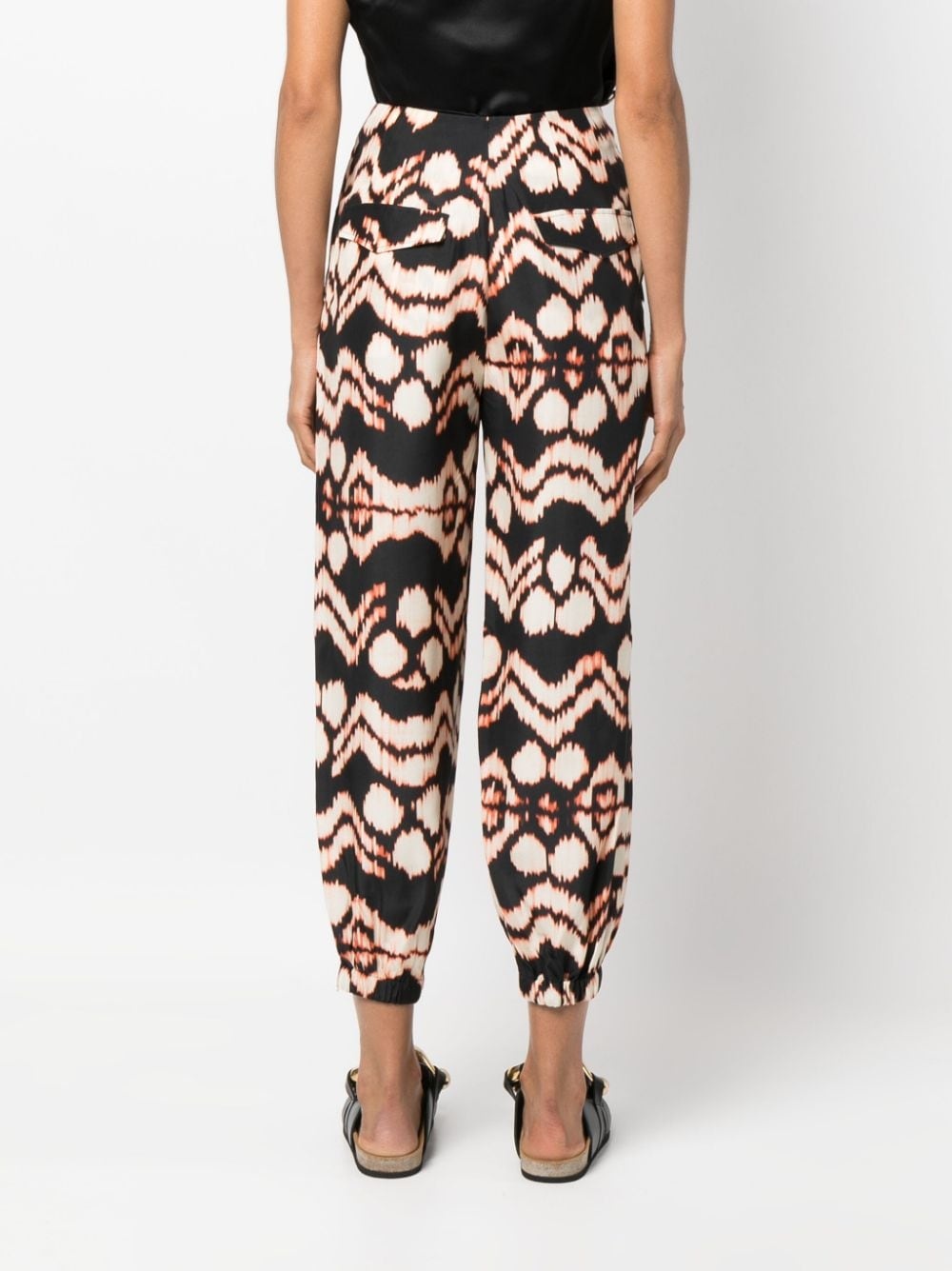 abstract-print straight trousers - 4