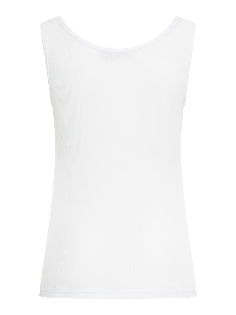 Gucci Women Ribbed Cotton Tank Top With Gucci Print - 2