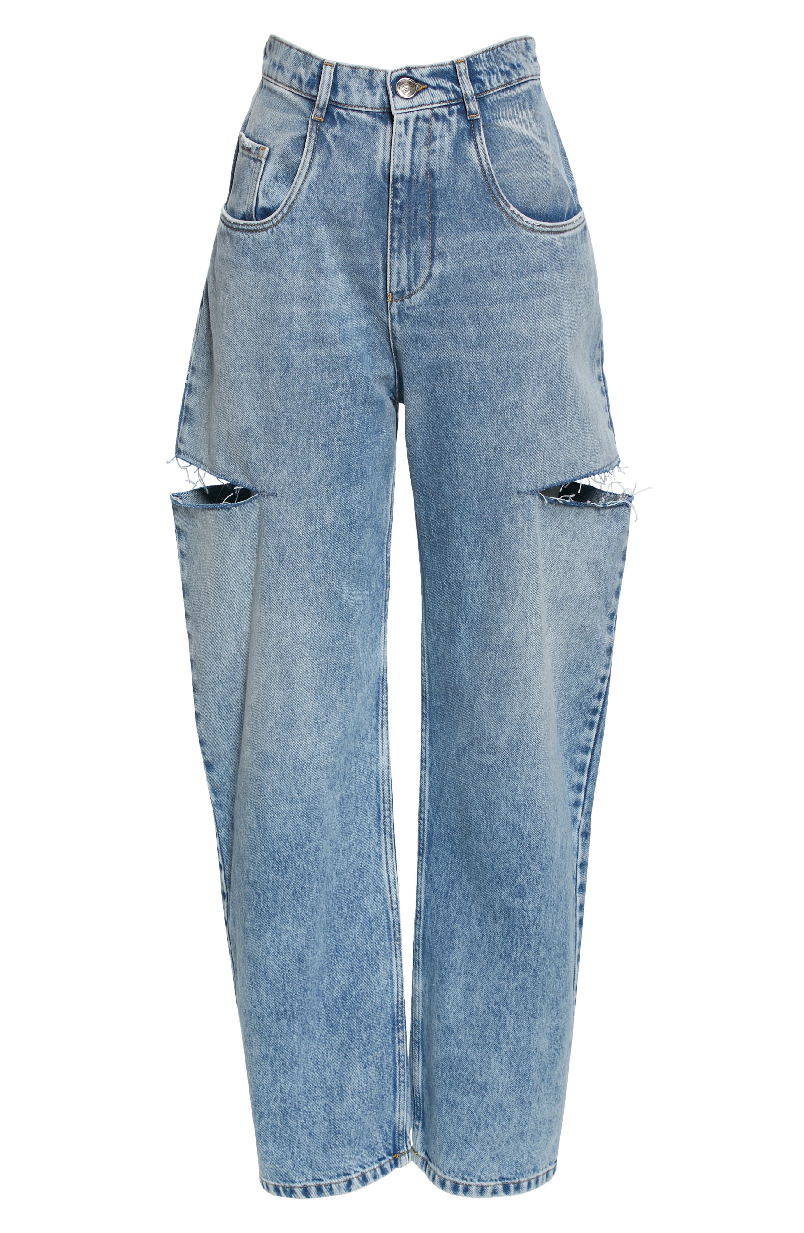 Maison Margiela Ripped Side Cutout Jeans in Denim at Nordstrom - 5