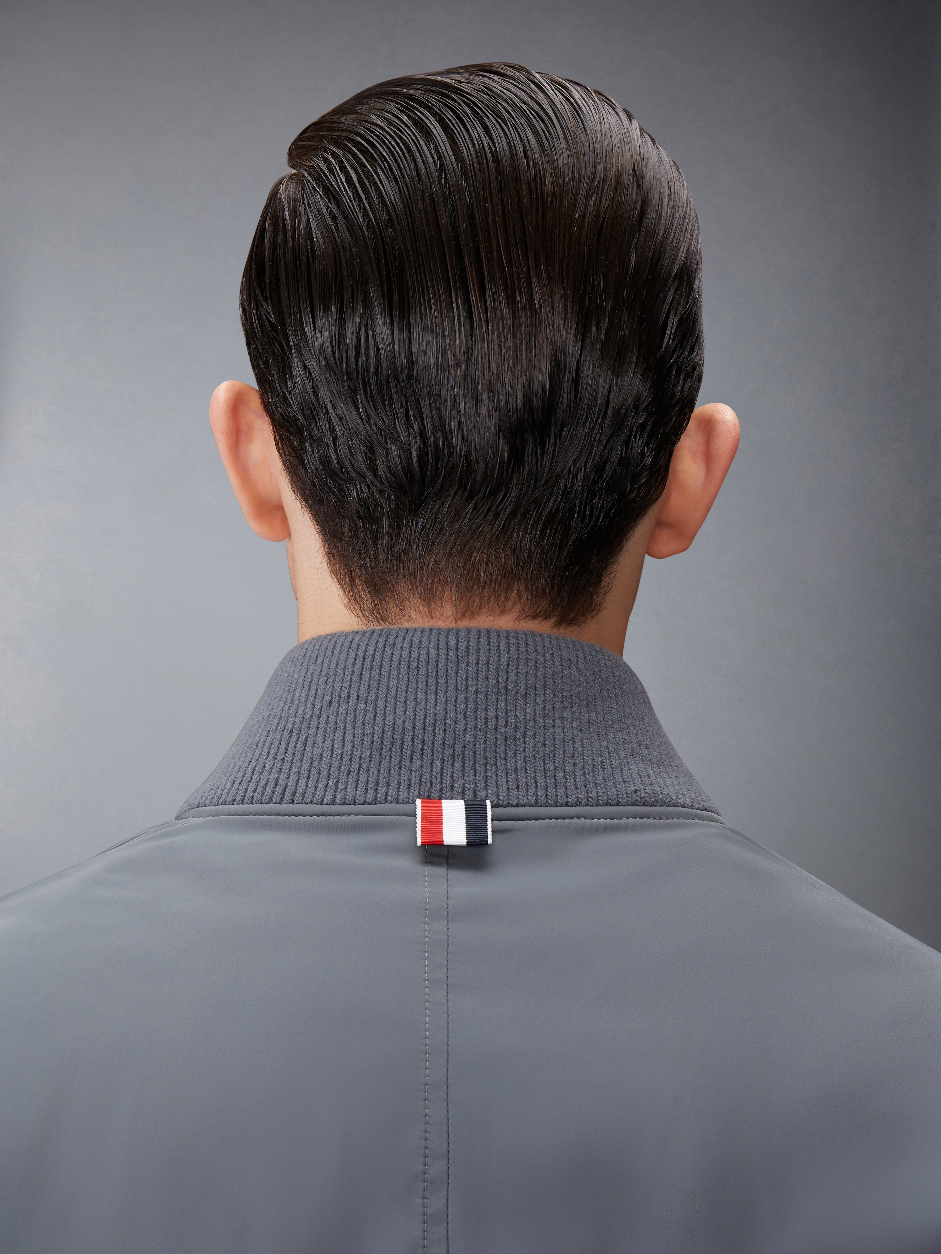 POLY TWILL 4-BAR OVERSIZED BLOUSON JACKET - 7