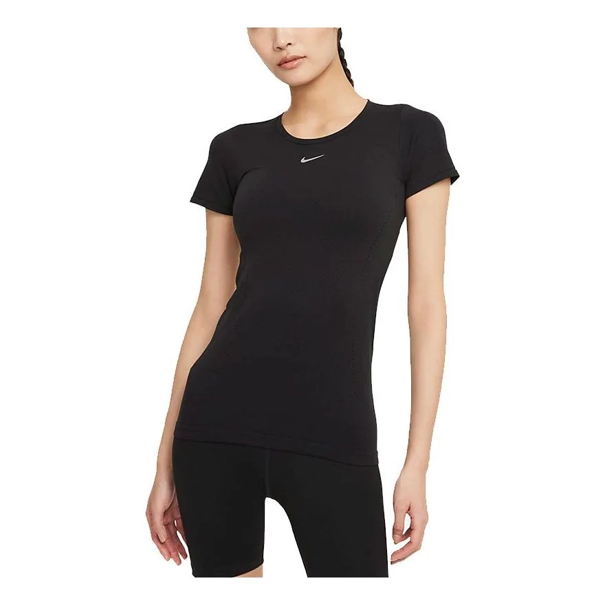 (WMNS) AS W NK DFADV AURA SLIM SS Top Black DD0589-010 - 1