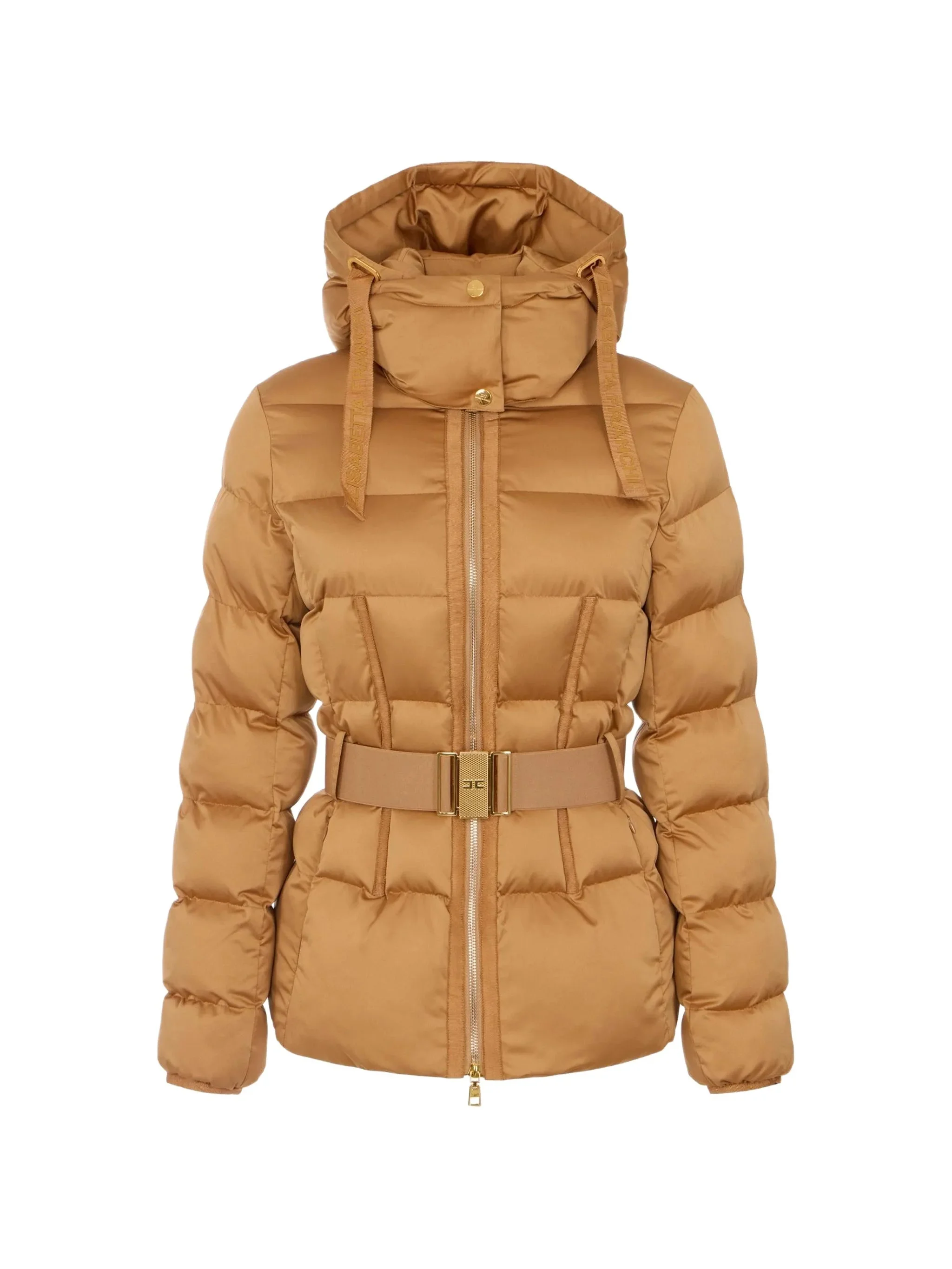 Elisabetta Franchi Down Jacket In Voile Fabric - 1