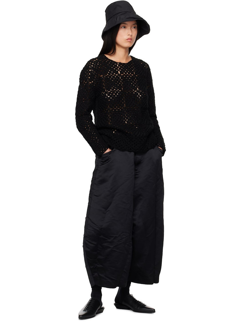 BLACK COMME des GARÇONS Black Crocheted Sweater outlook