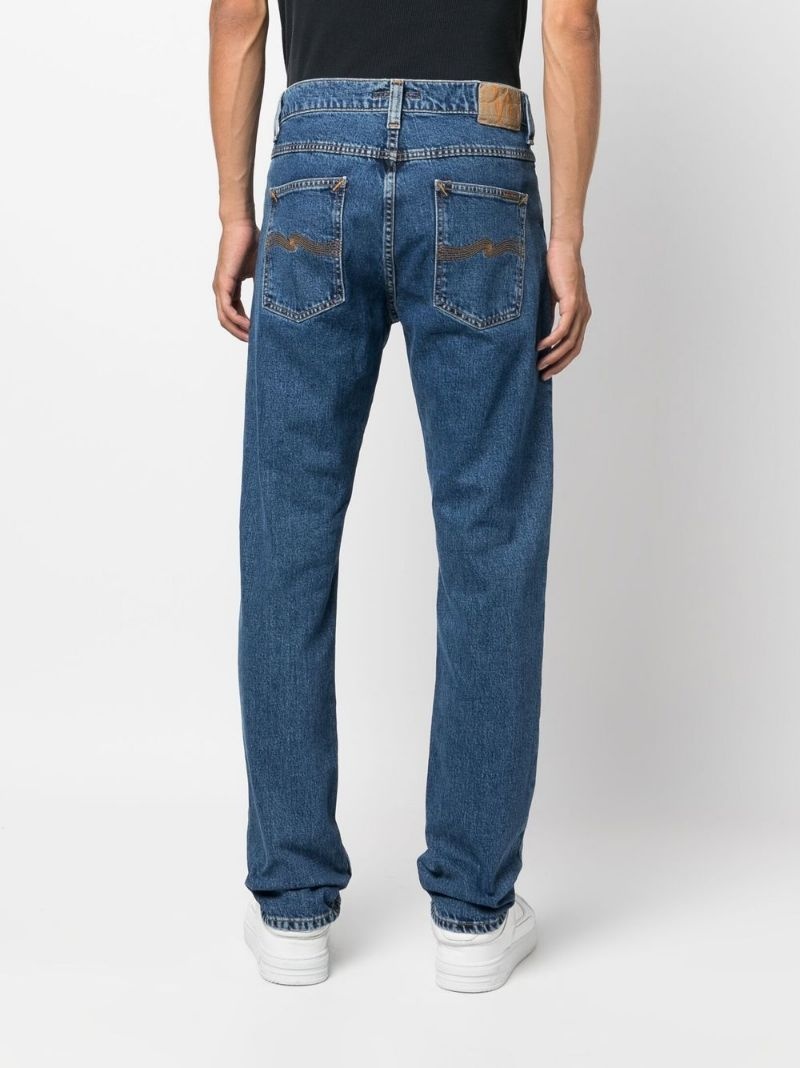 slim-cut denim jeans - 4