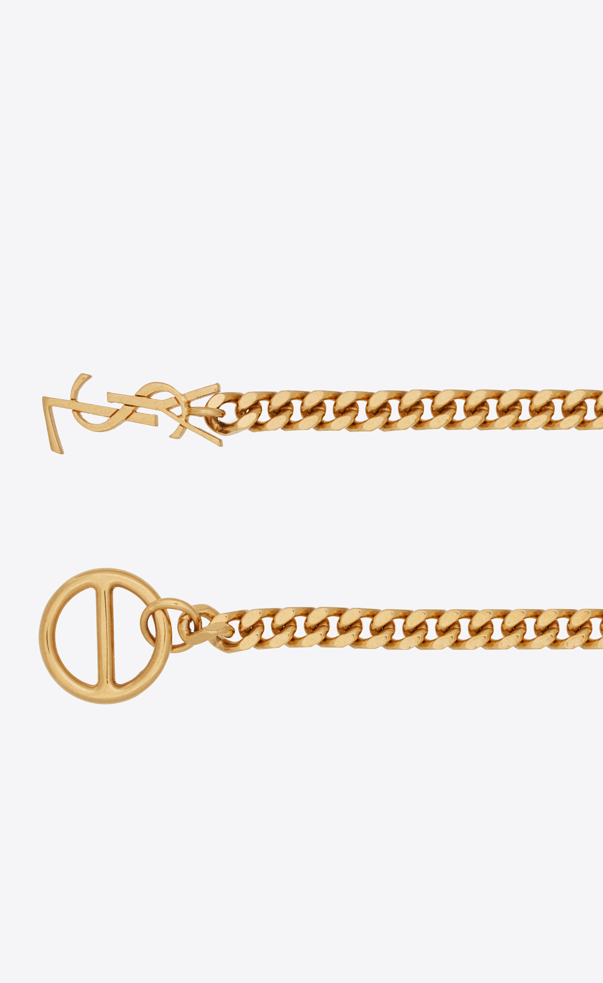 monogram gourmette chain belt in metal - 2