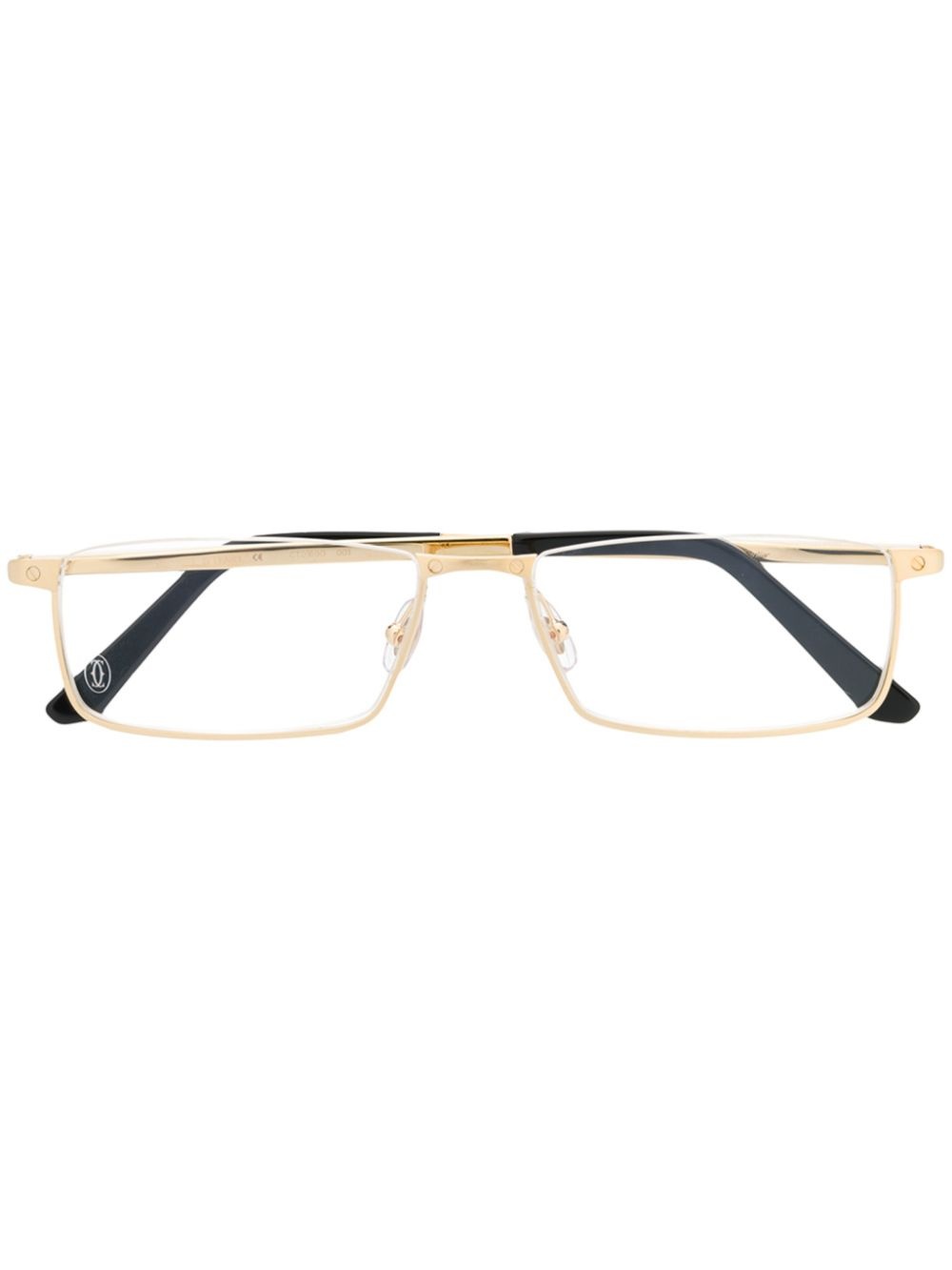 gold square glasses - 1