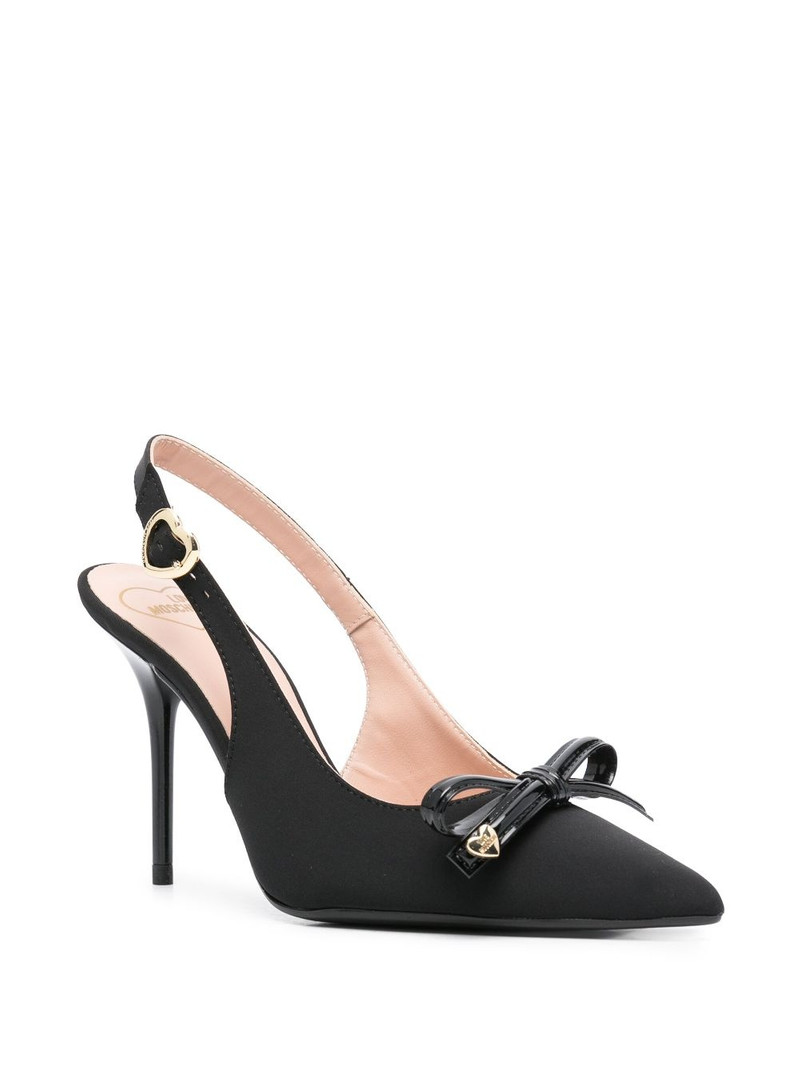 Moschino 95mm Sleek Bow pumps outlook