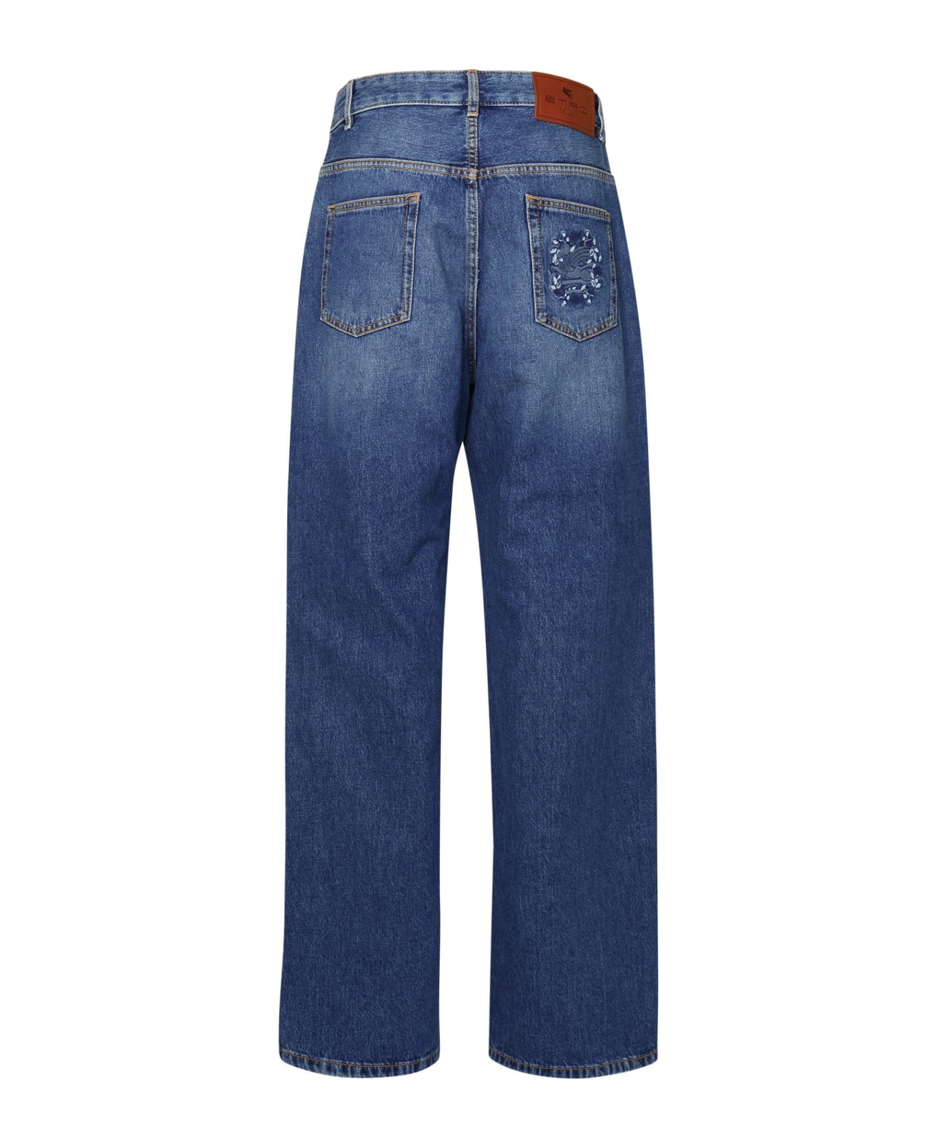 Light Blue Cotton Jeans - 3