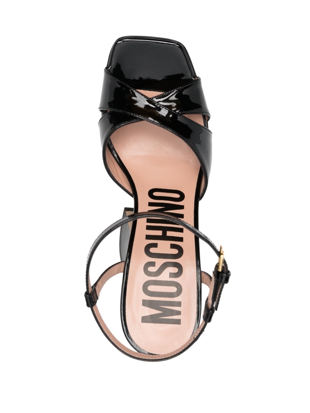 patent leather platform sandals - 4
