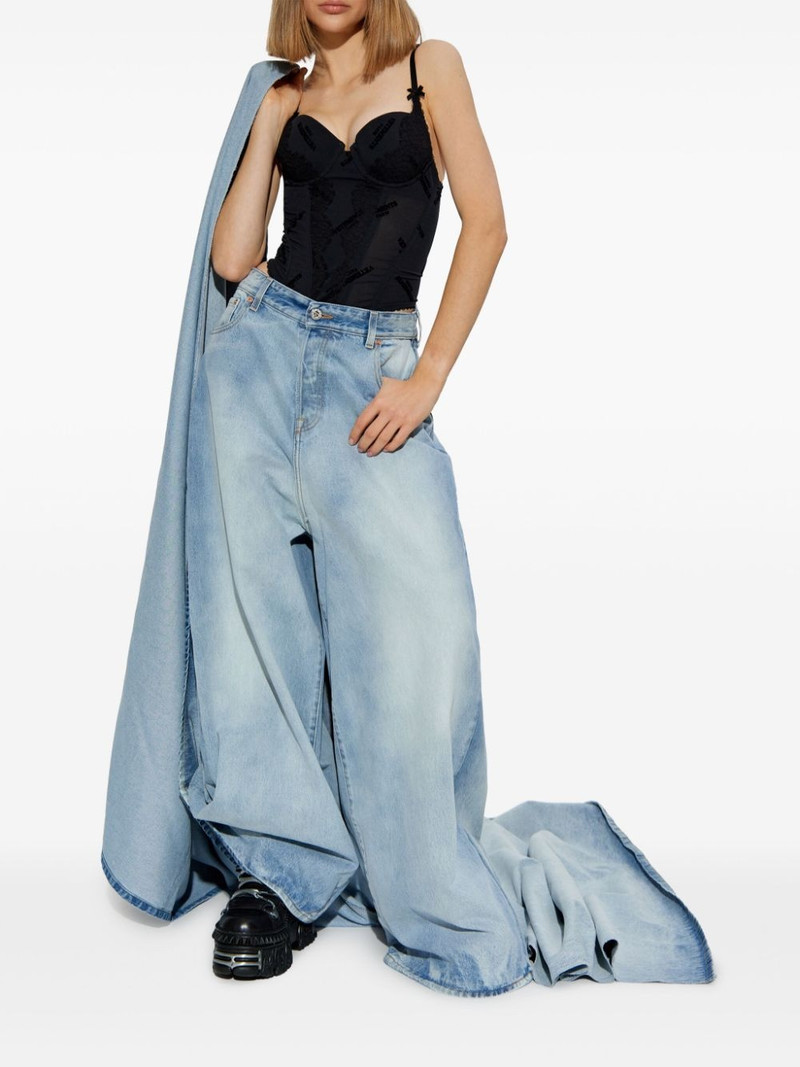 VETEMENTS flocked-logo corset outlook