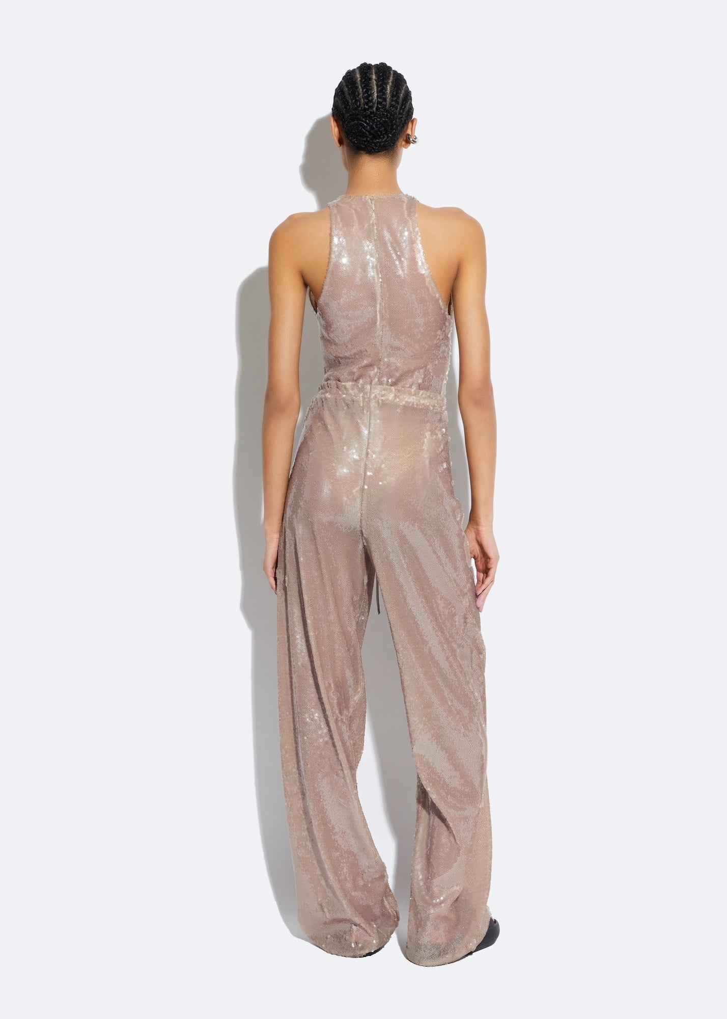 Sheer Sequin Drawstring Pant - 3