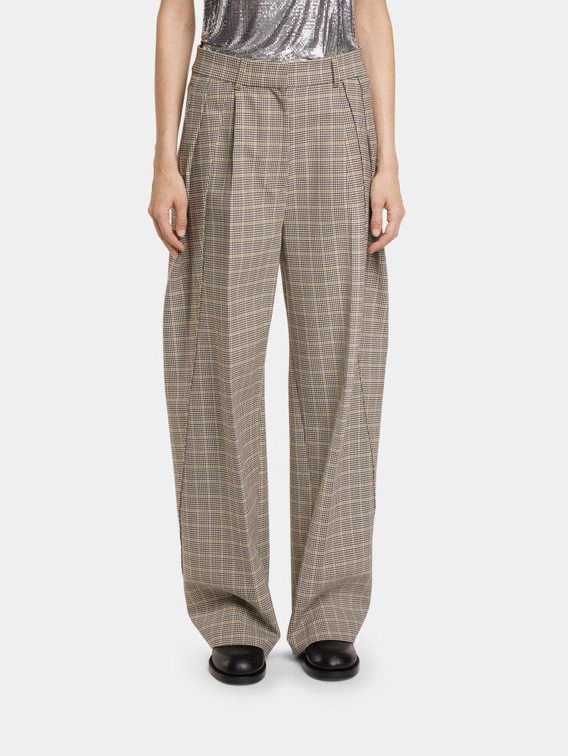 rabanne DOUBLE-PLEATED PANTS IN PRINCE OF WALES WOOL outlook