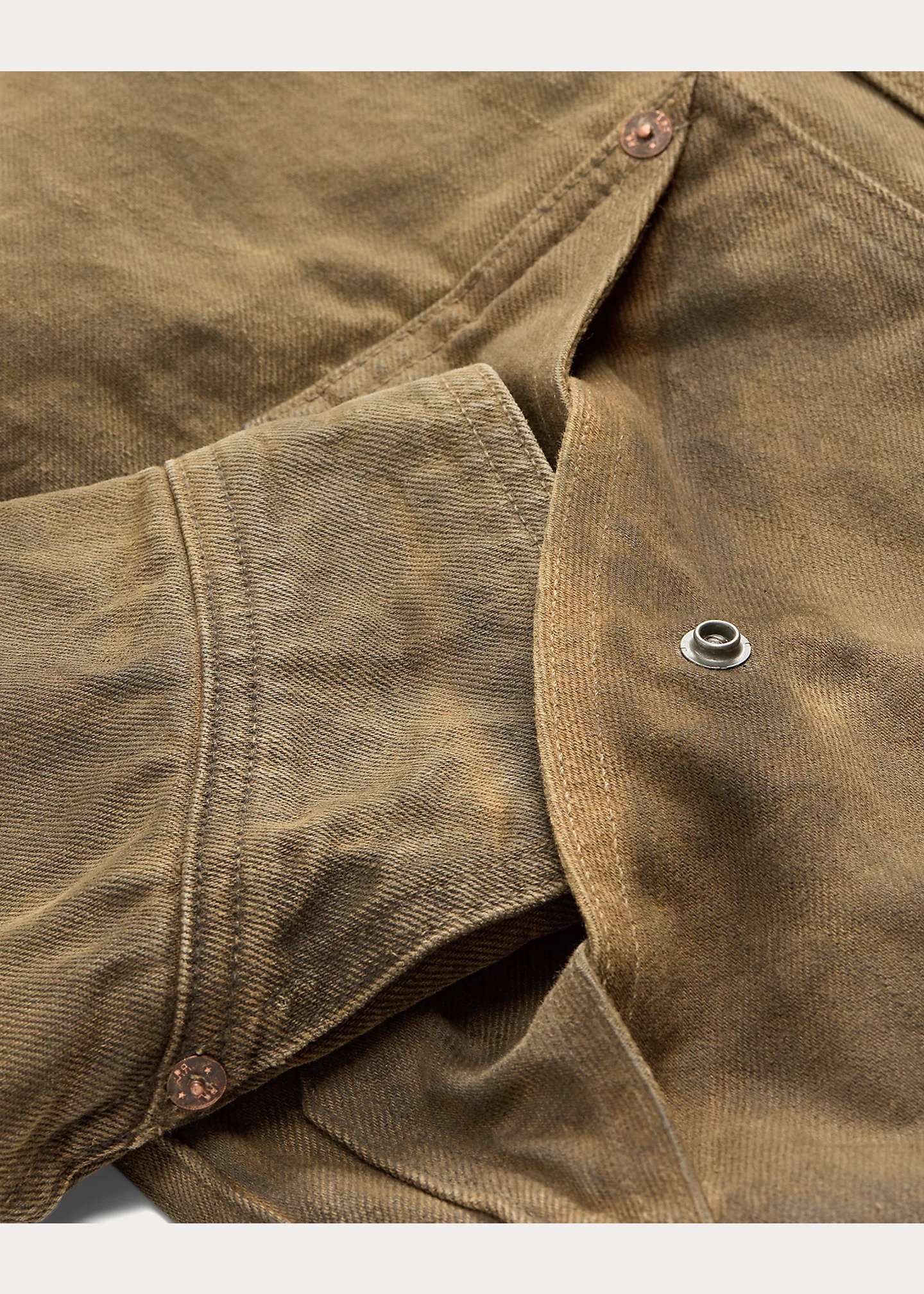 Fleece-Collar Brown Denim Jacket - 4