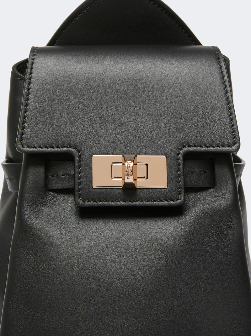 MARGAUXBPS Leather, one-shoulder Margaux backpack - BLACK 3