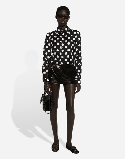 Dolce & Gabbana Miniskirt with micro-sequin embellishment outlook