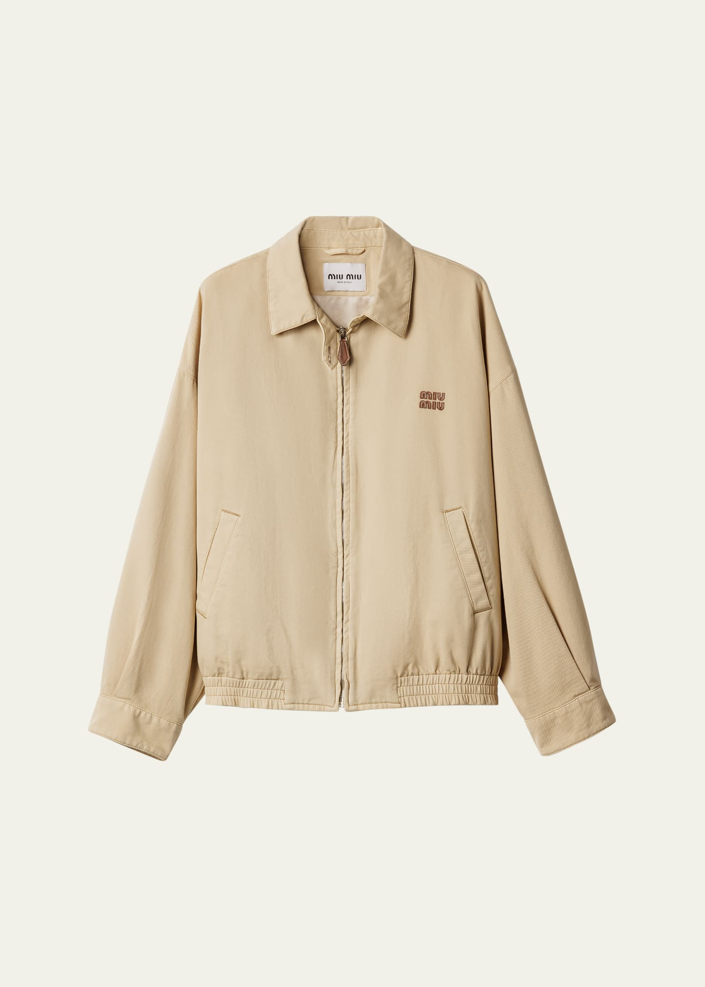 Light Denim Zip Shirt Jacket - 1