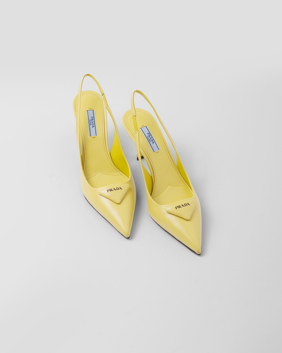 Brushed leather slingback pumps - 4