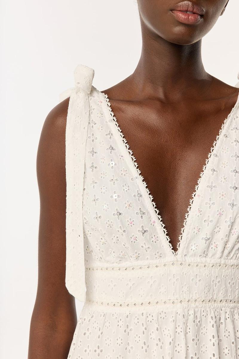 Poupette St Barth Mini Dress Cara - Natural White outlook