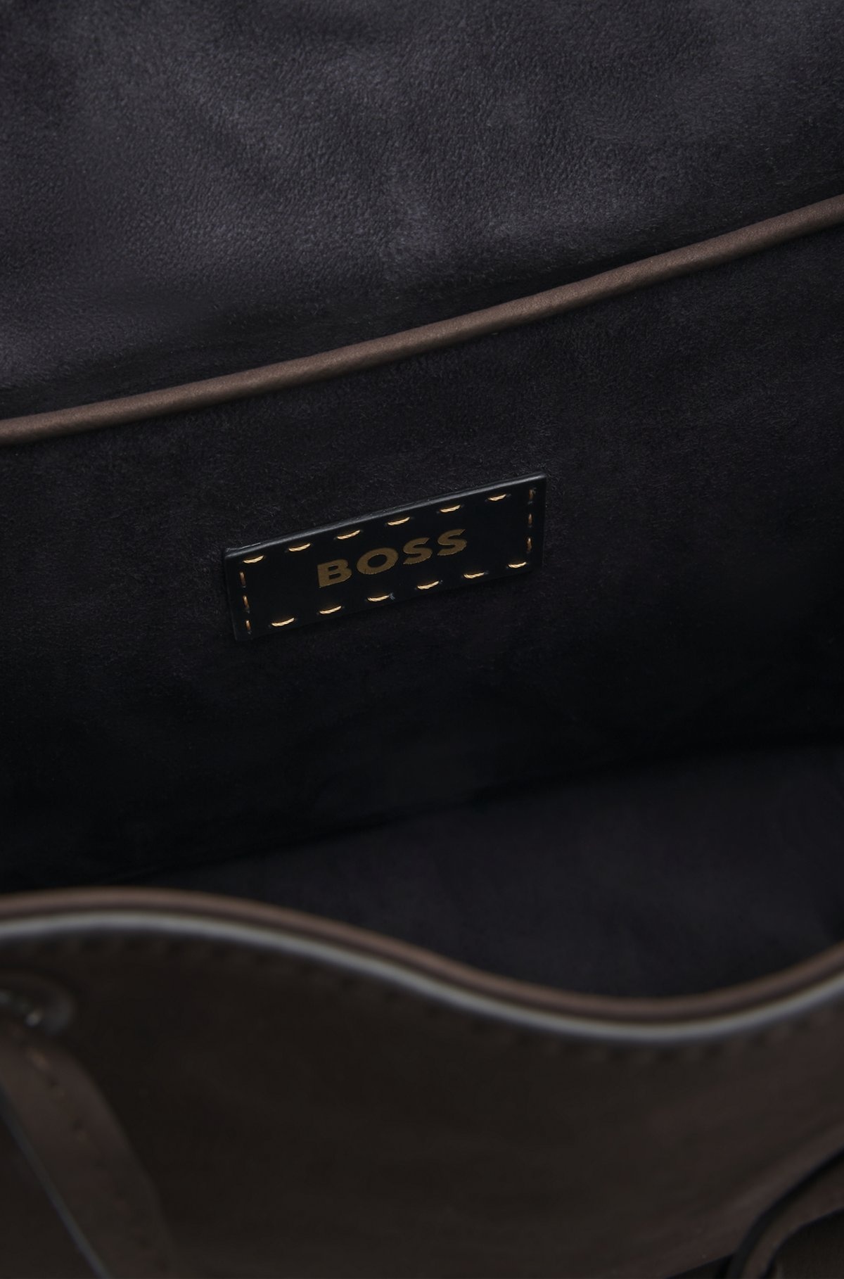 DRAWSTRING BACKPACK IN NUBUCK WITH BRANDED TRIMS - 5
