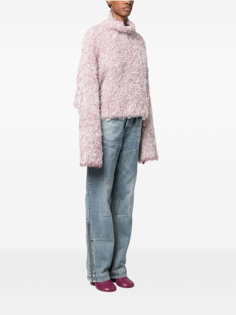 cut-out cropped jumper - 3