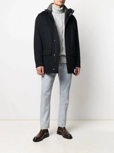 Brunello Cucinelli cashmere single-breasted coat outlook