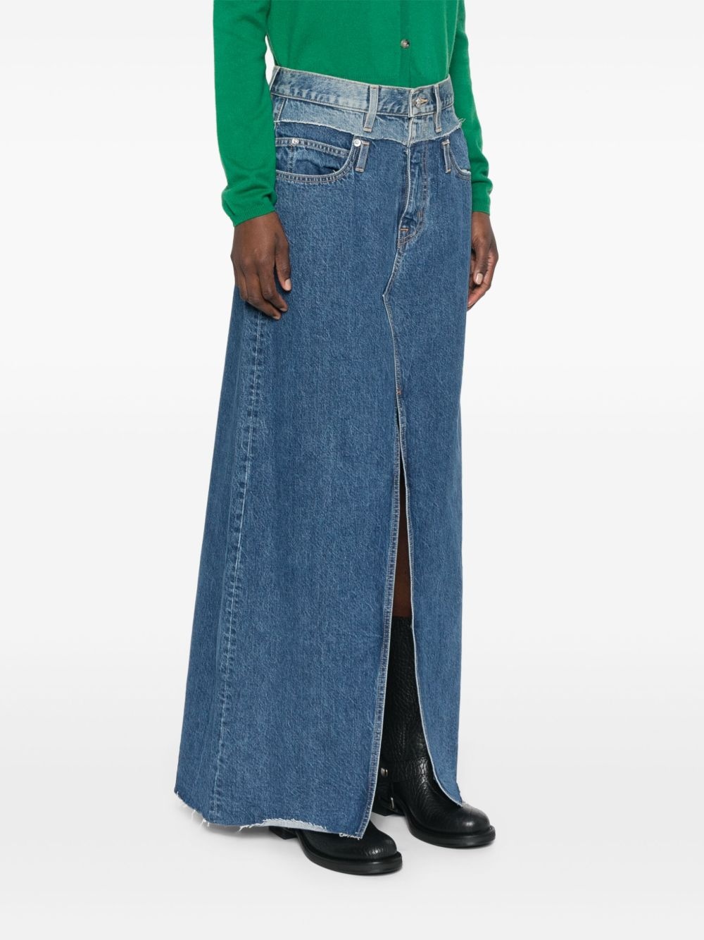 denim maxi skirt - 3