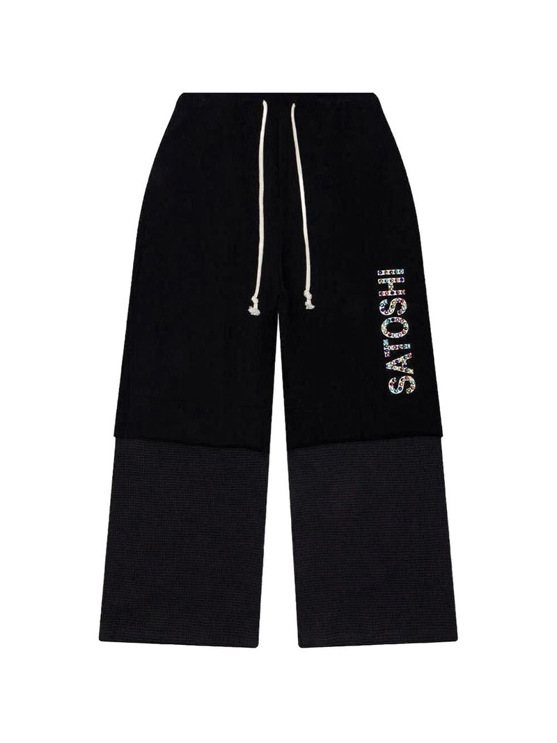double-layer studded track pants 1