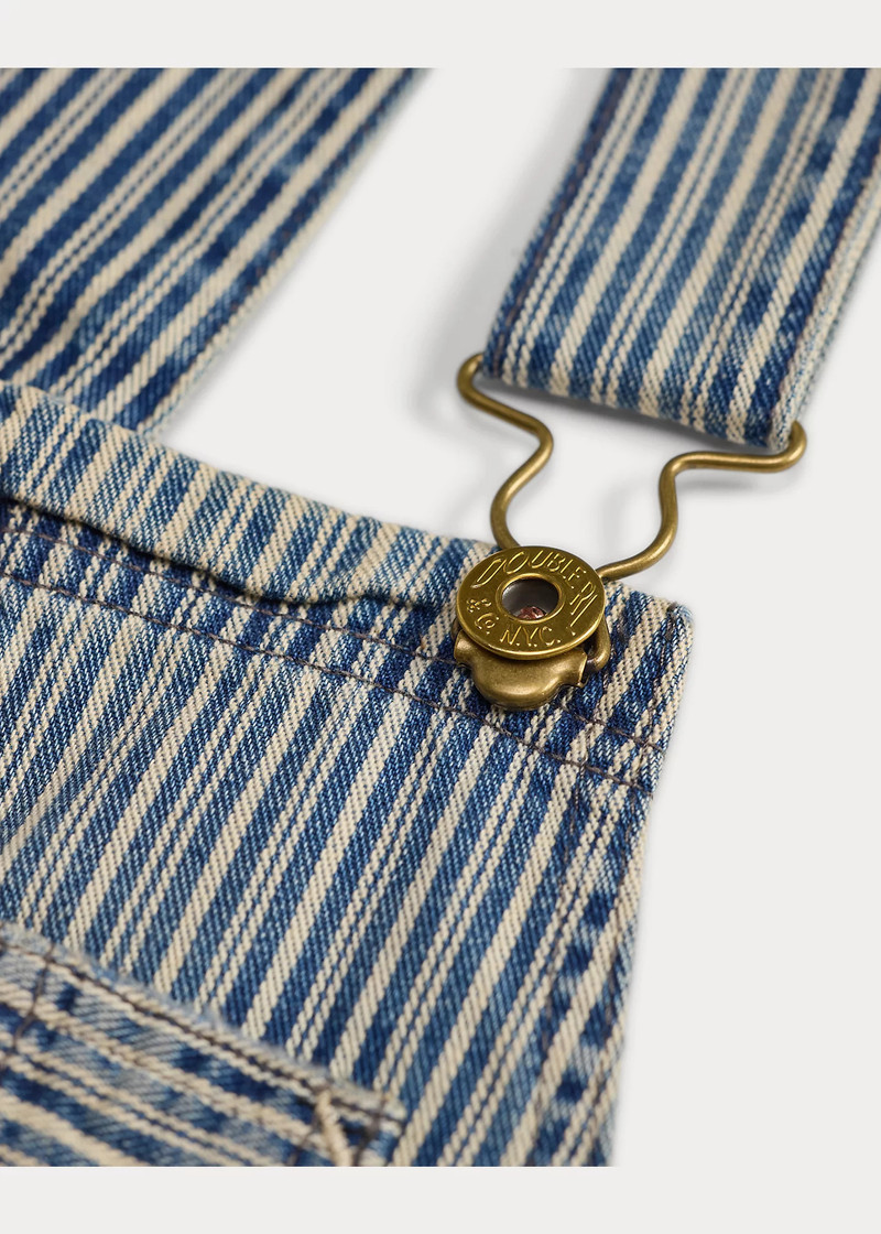 Indigo Striped Twill Overall 3