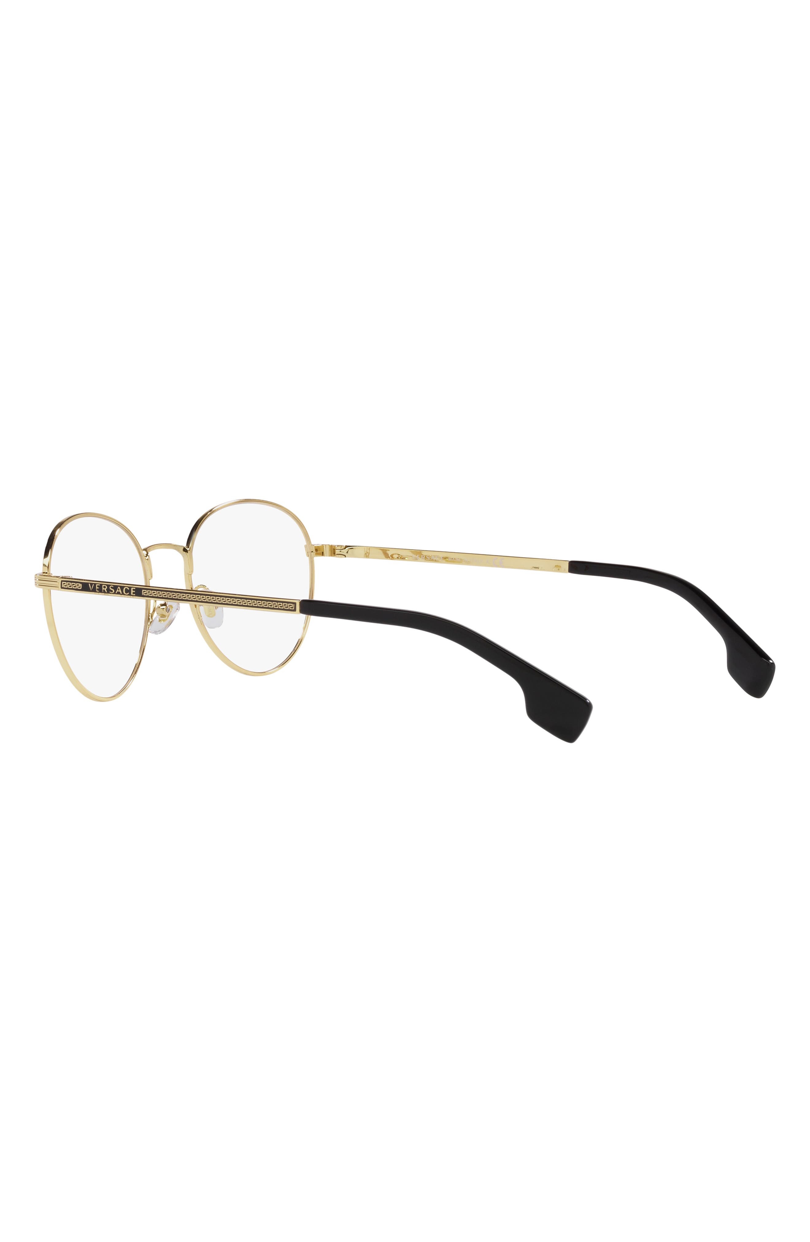 Versace 53mm Round Optical Glasses in Gold at Nordstrom - 4