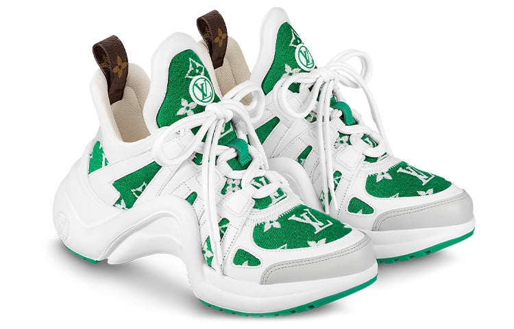 (WMNS) LOUIS VUITTON LV Archlight Sneakers 'White with Green Monogram' 1AACSU - 2