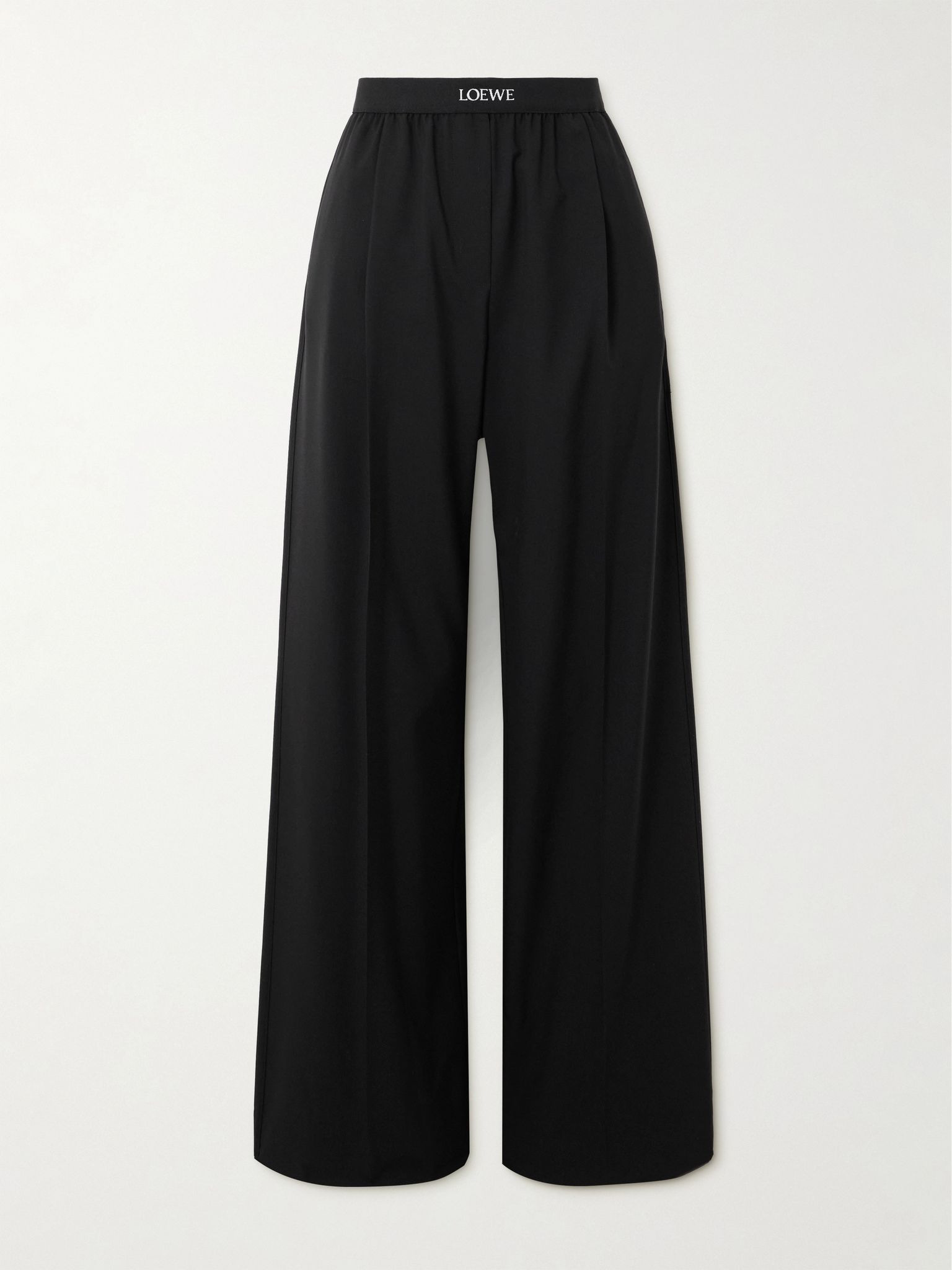 Wool straight-leg pants Black - 1