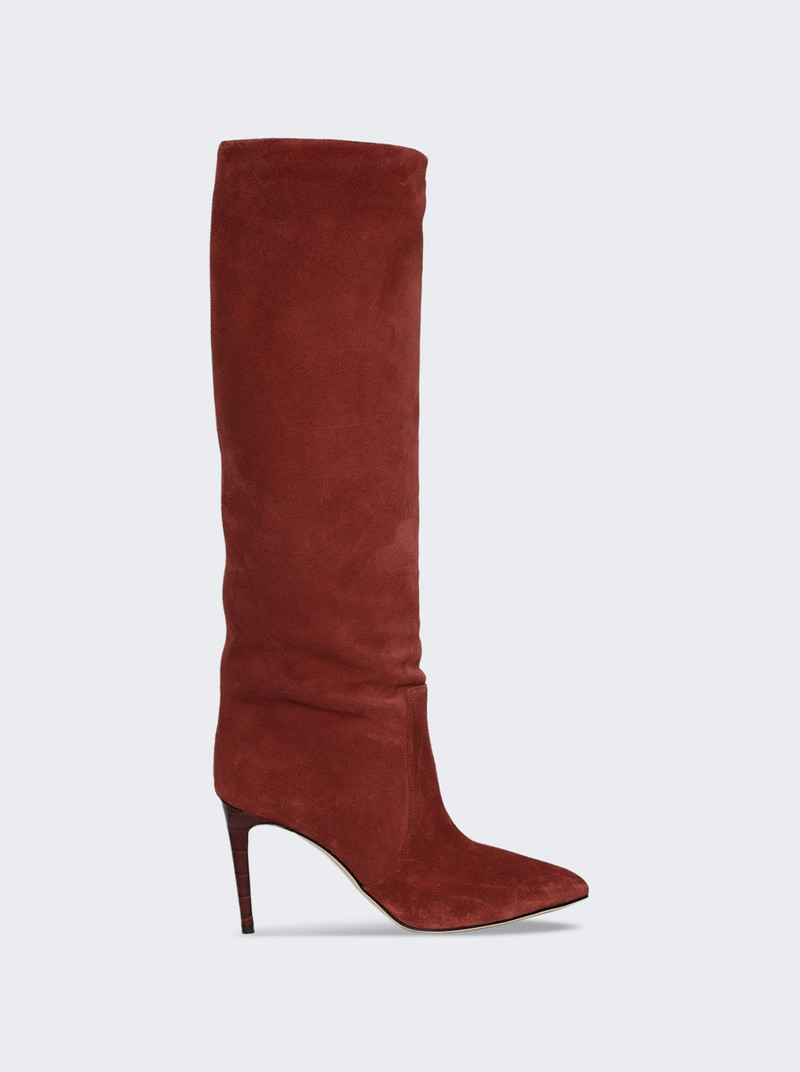 Suede Stiletto 부트 85 브랜디 1