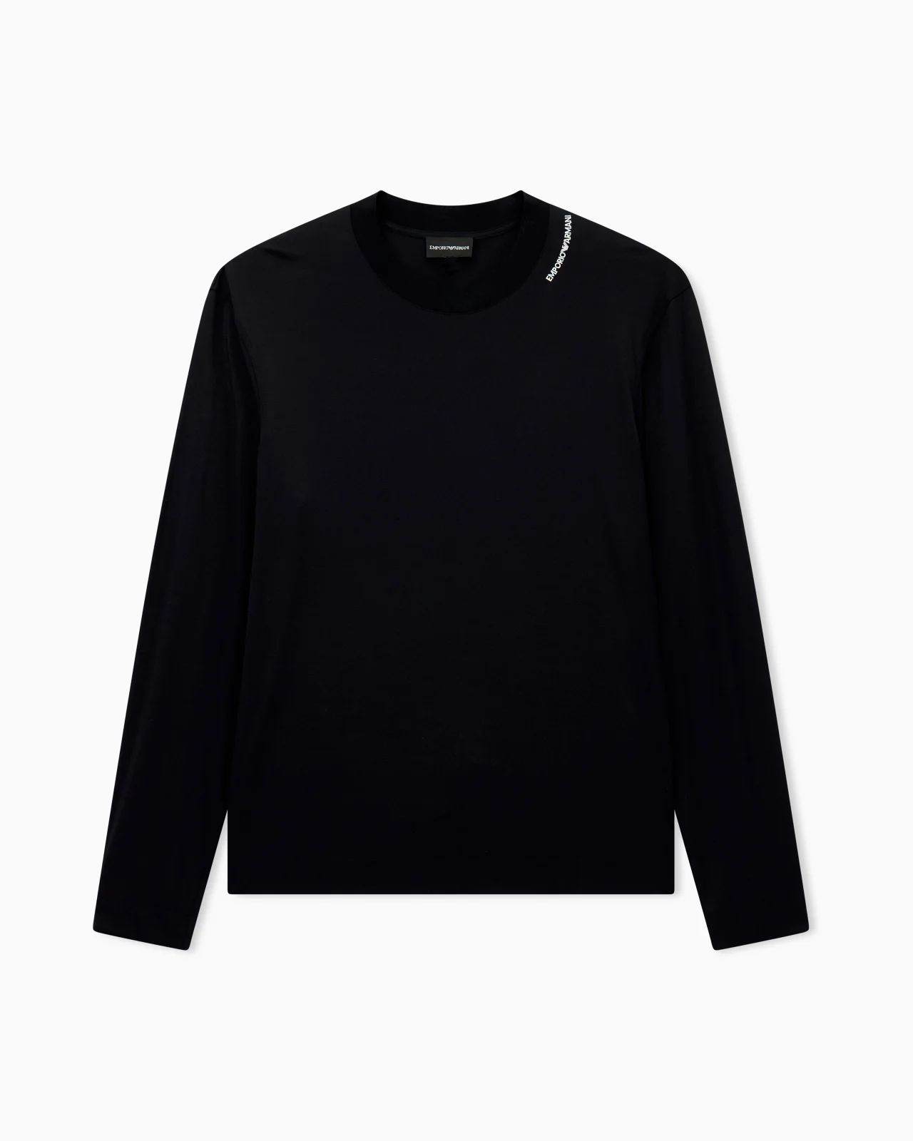 MODAL JERSEY SHIRT WITH EMBROIDERED LOGO ON NECKLINE - 1