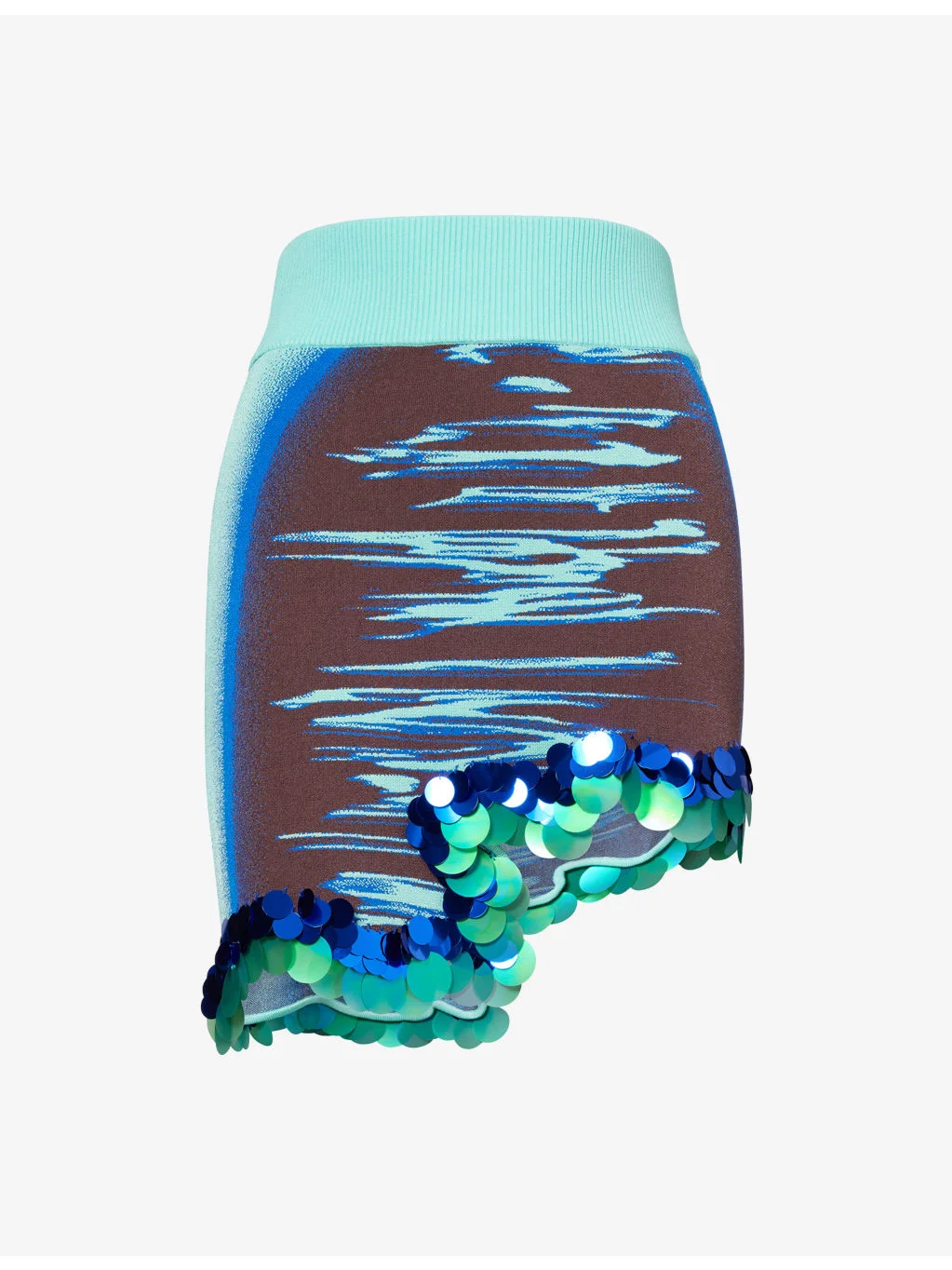 Casey Sequinned Stretch-Knit Mini Skirt - 1