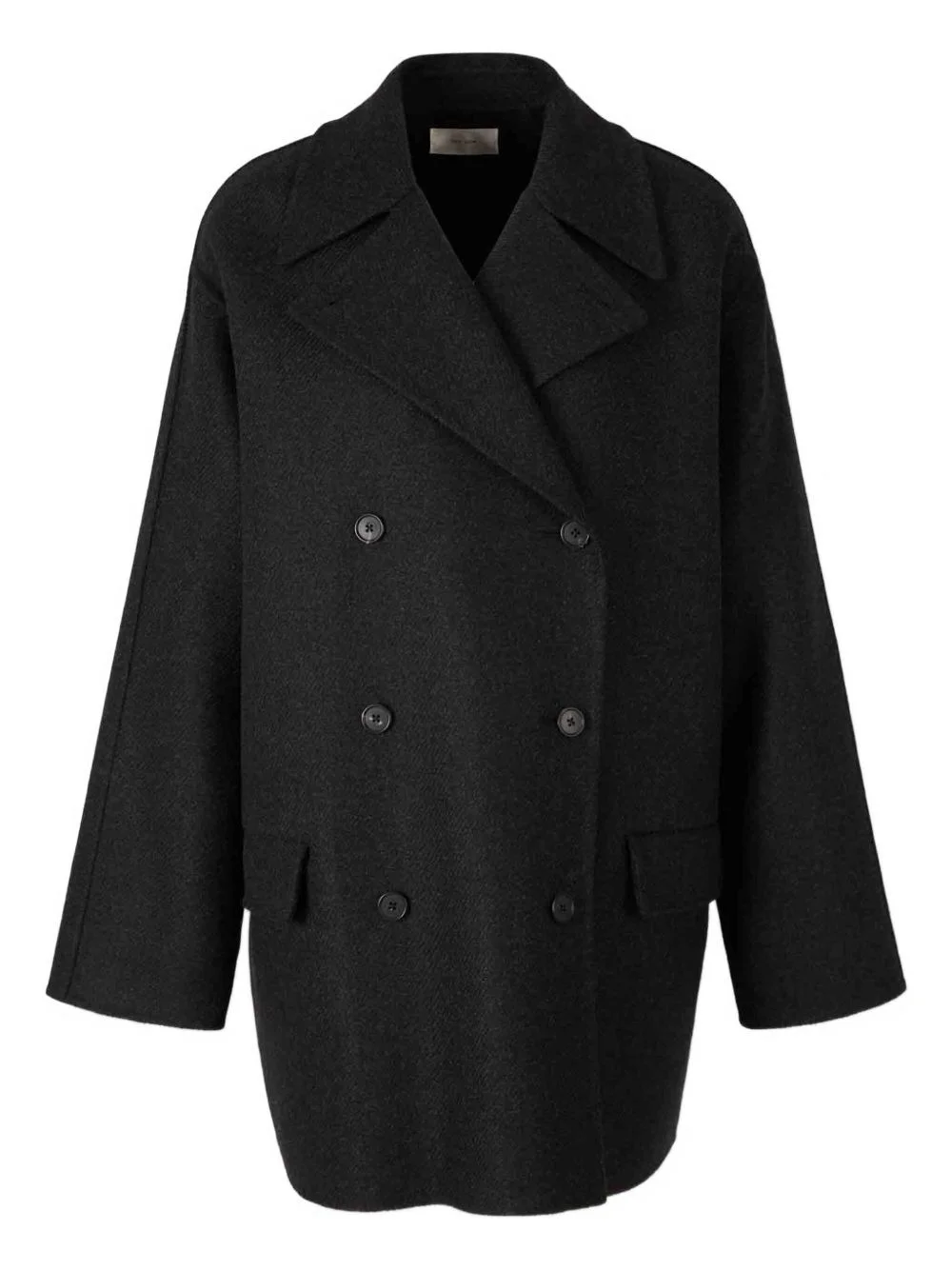 high-collar long coat - 1