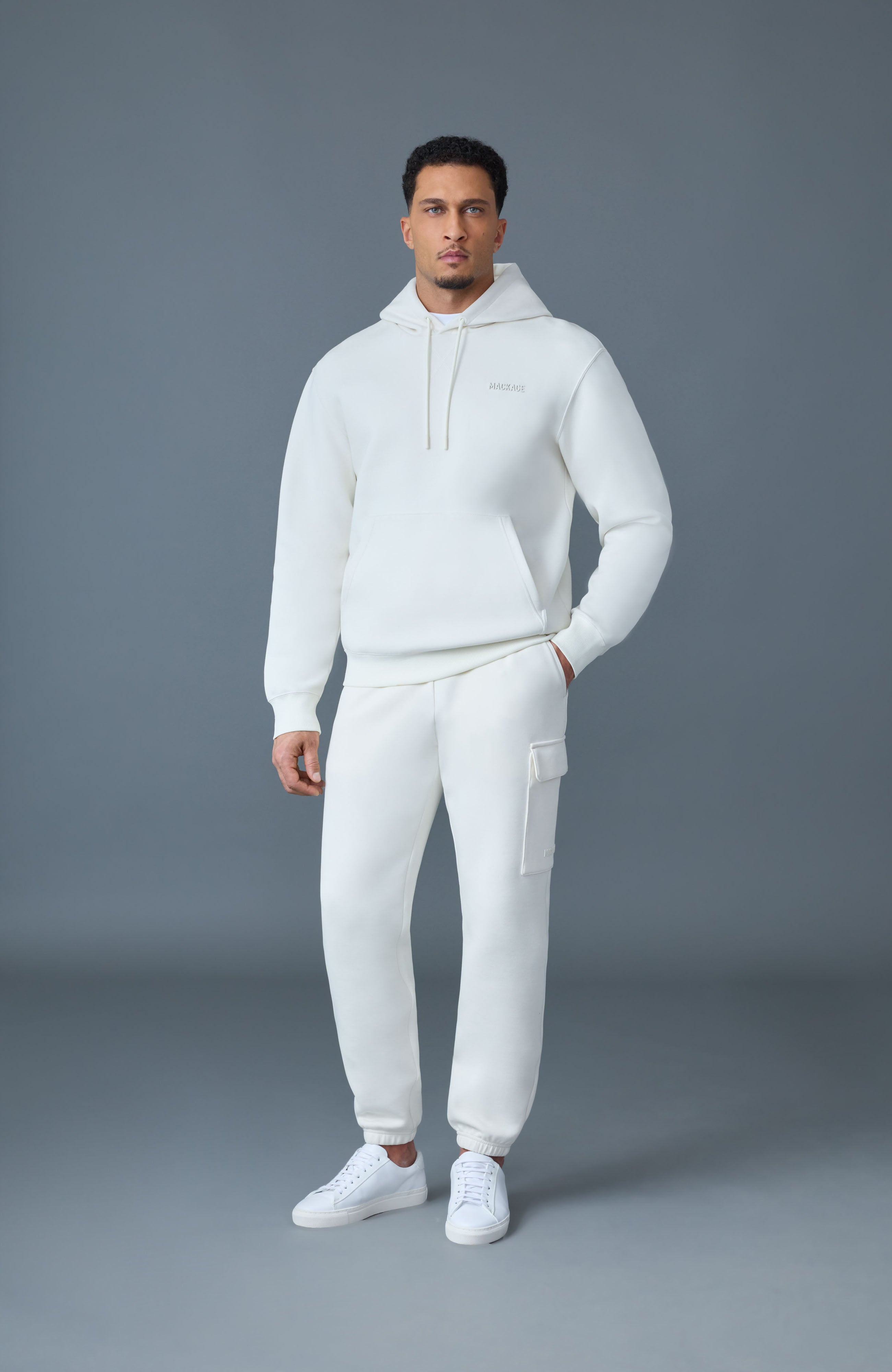 KOLTON Double-Face Jersey Logo Hoodie - 3
