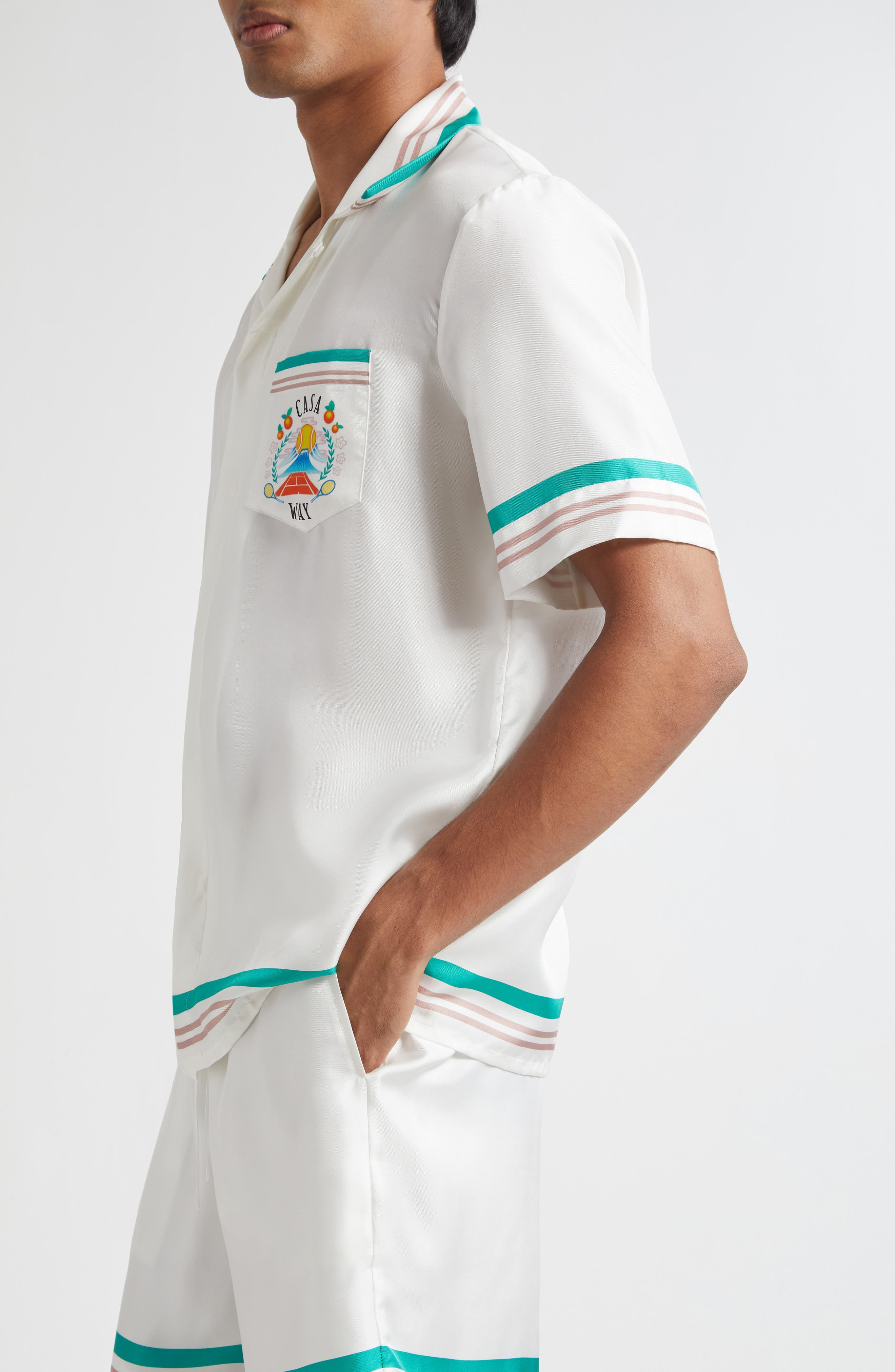 Casablanca Casa Way Silk Camp Shirt at Nordstrom - 4