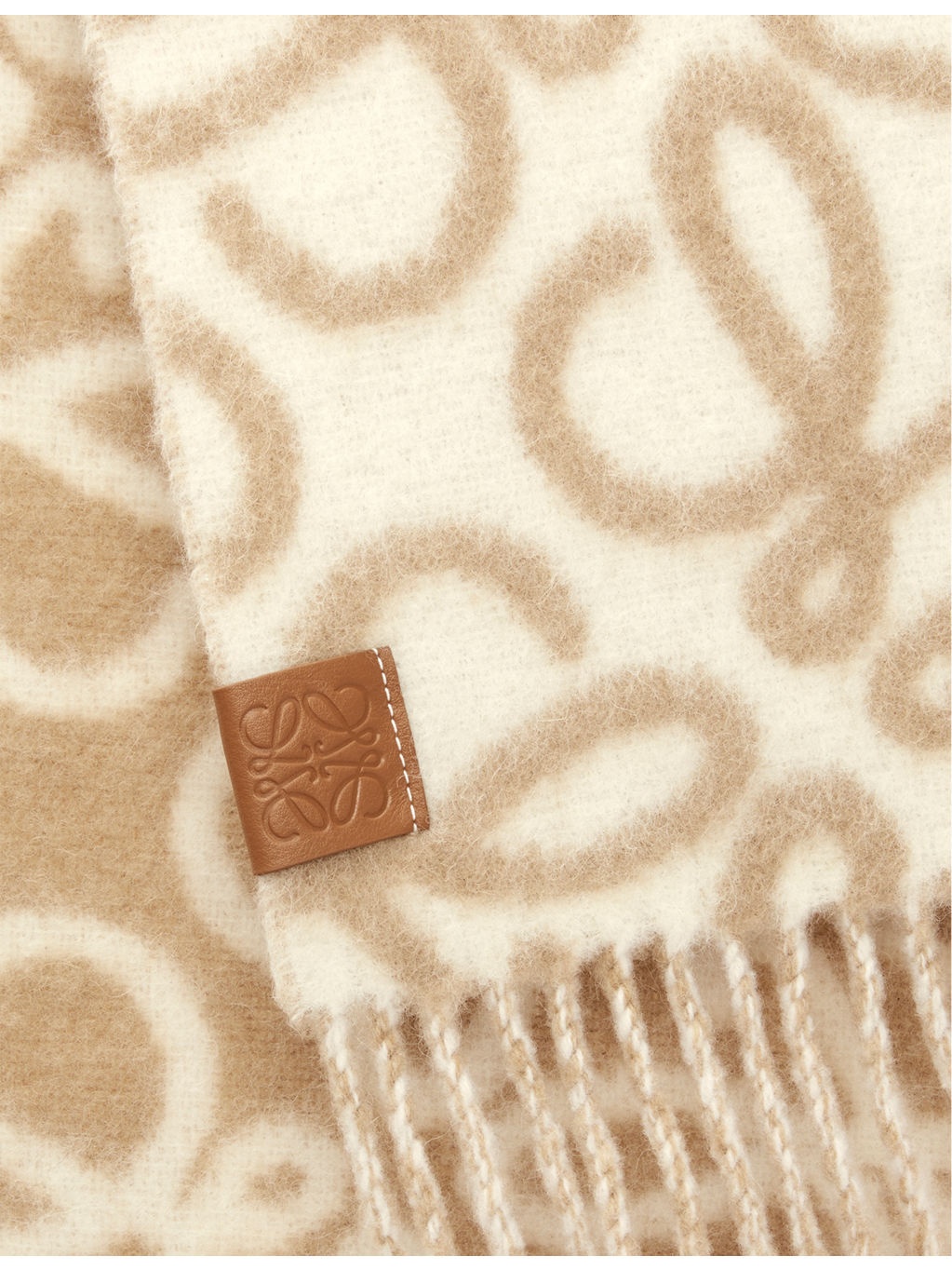 Anagram-patch wool and alpaca-blend scarf - 2