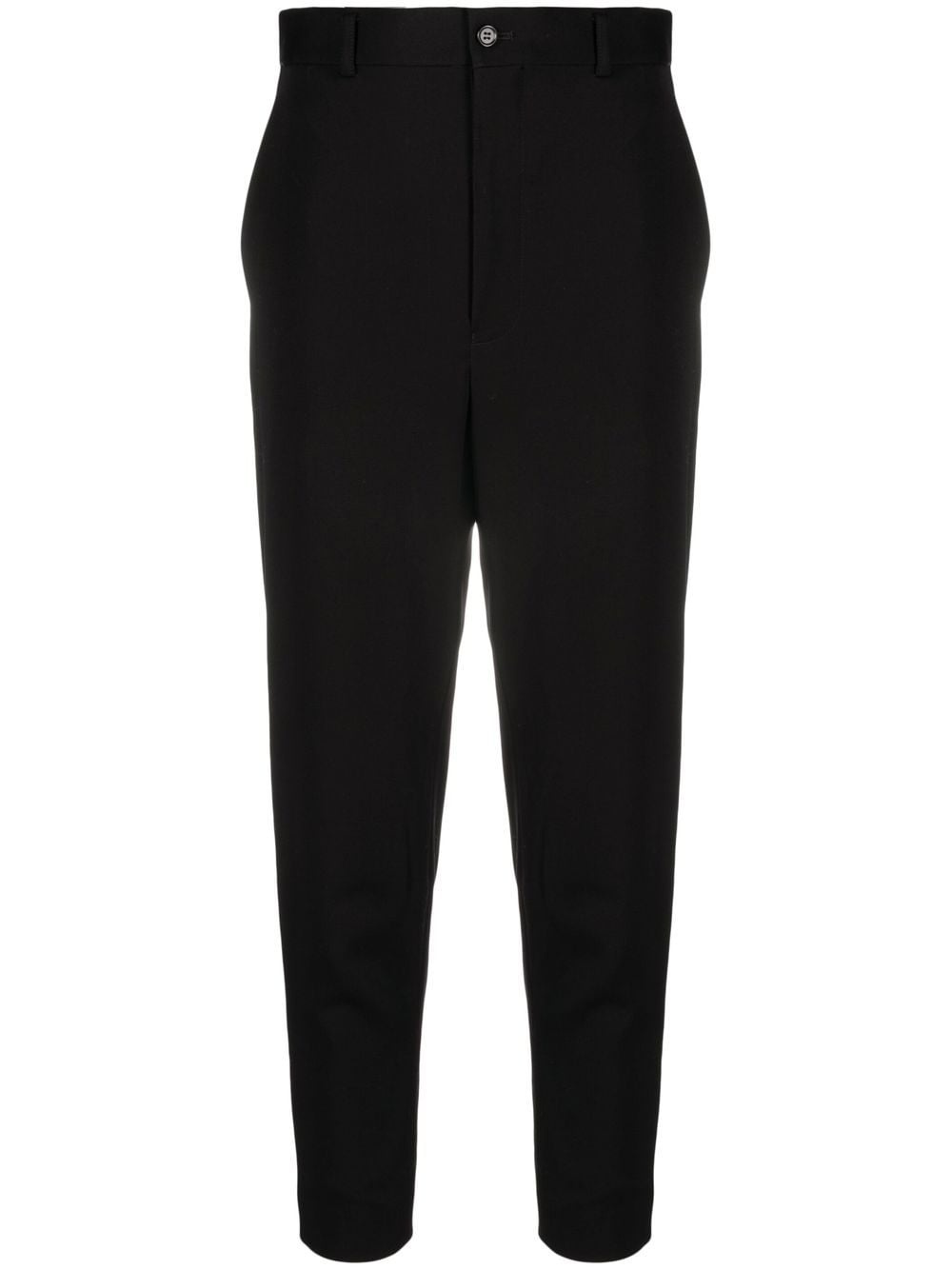 zip-detailing cropped tailored trousers - 1