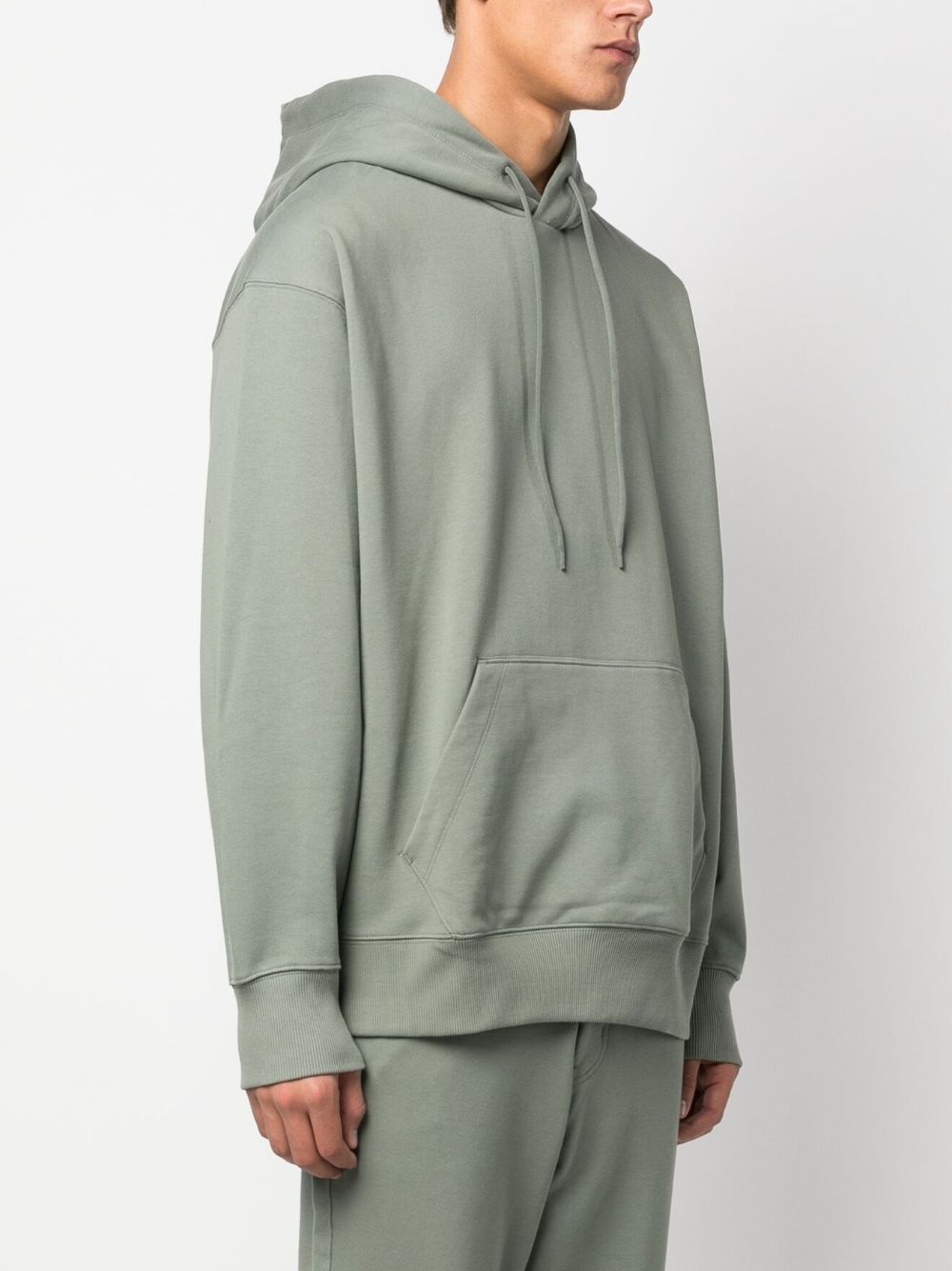 drawstring cotton-blend hoodie - 3